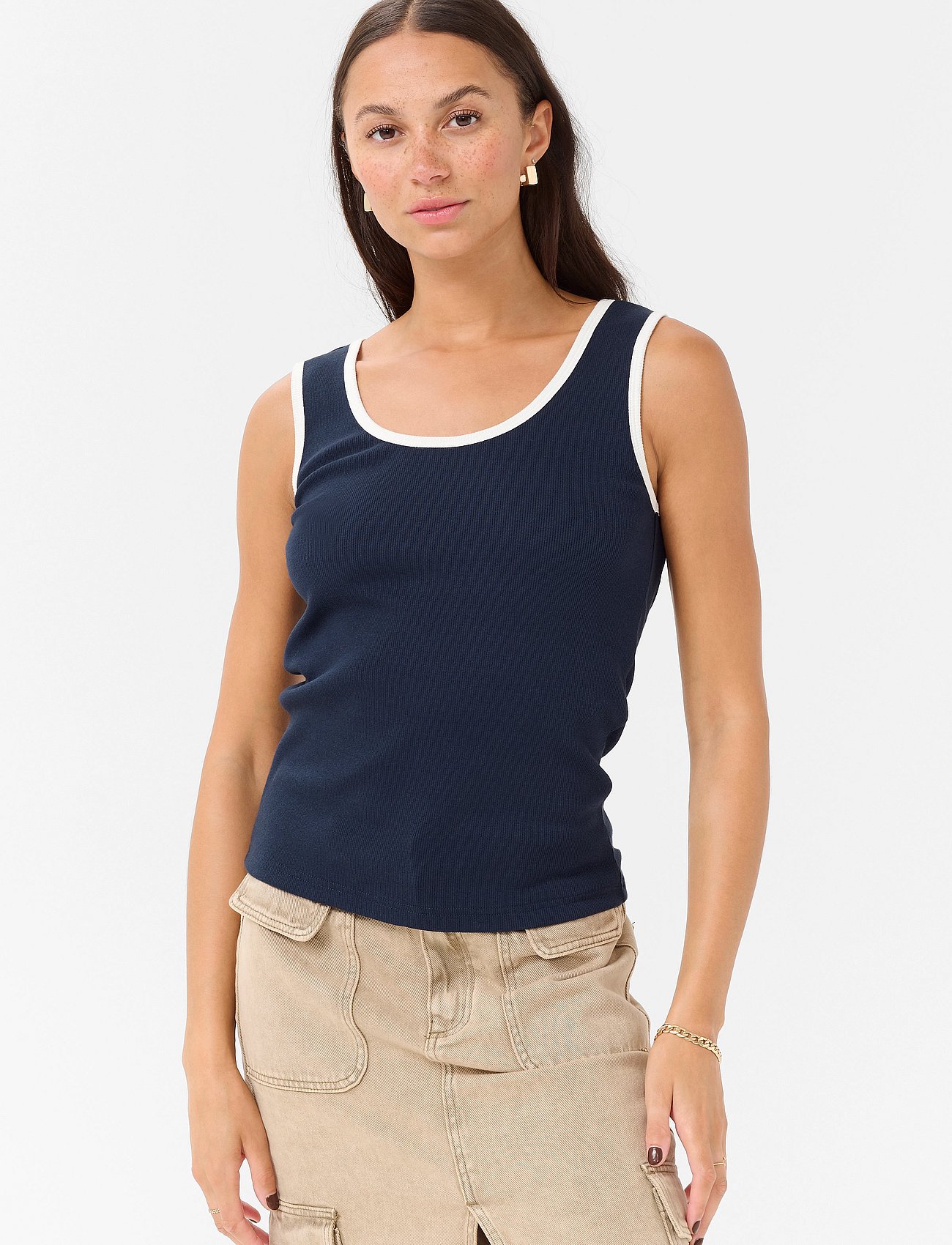 KAcarna Contrast Top - MIDNIGHT MARINE