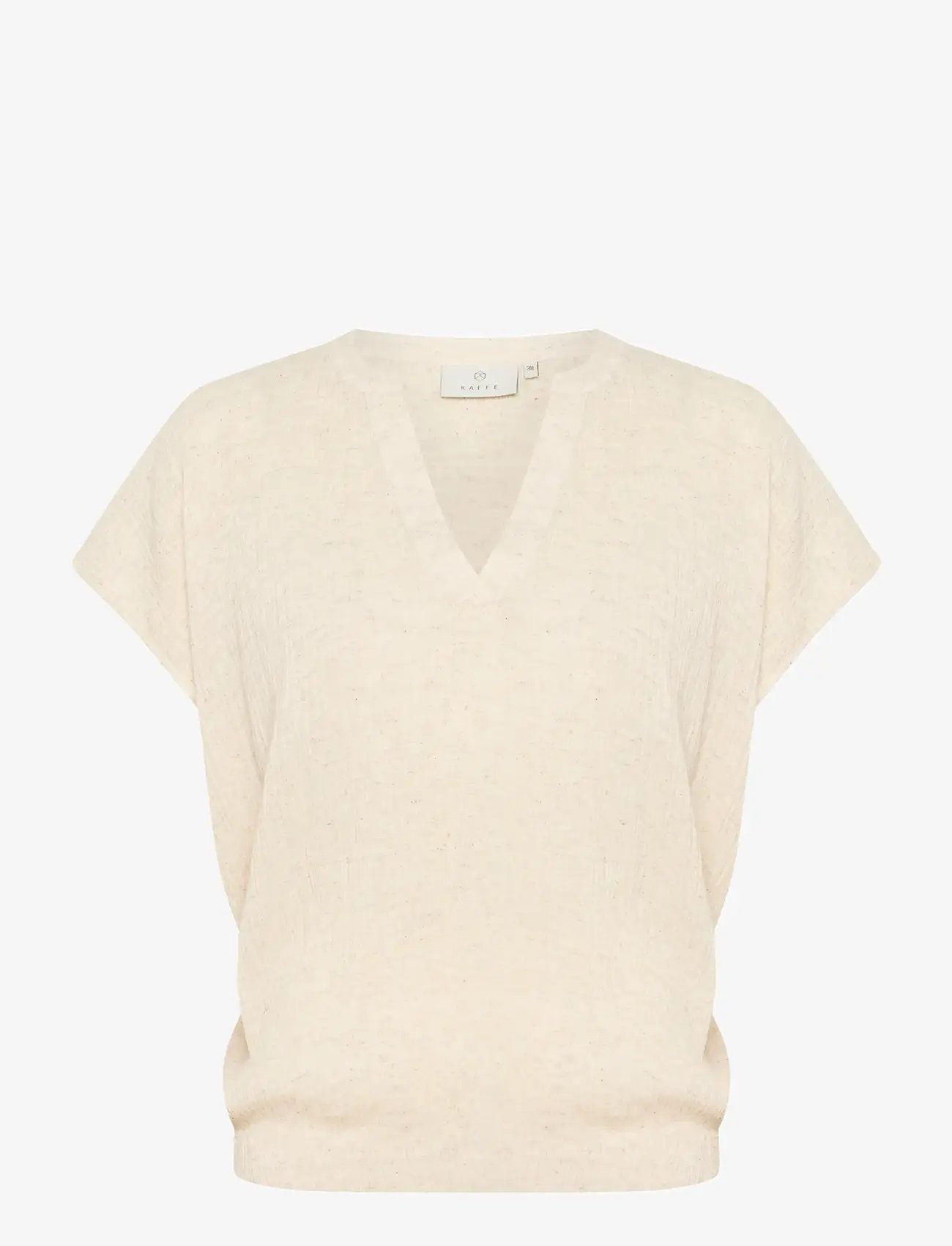 Kaffe - KAgitte Blouse - kurzämlige blusen - feather gray melange - 0