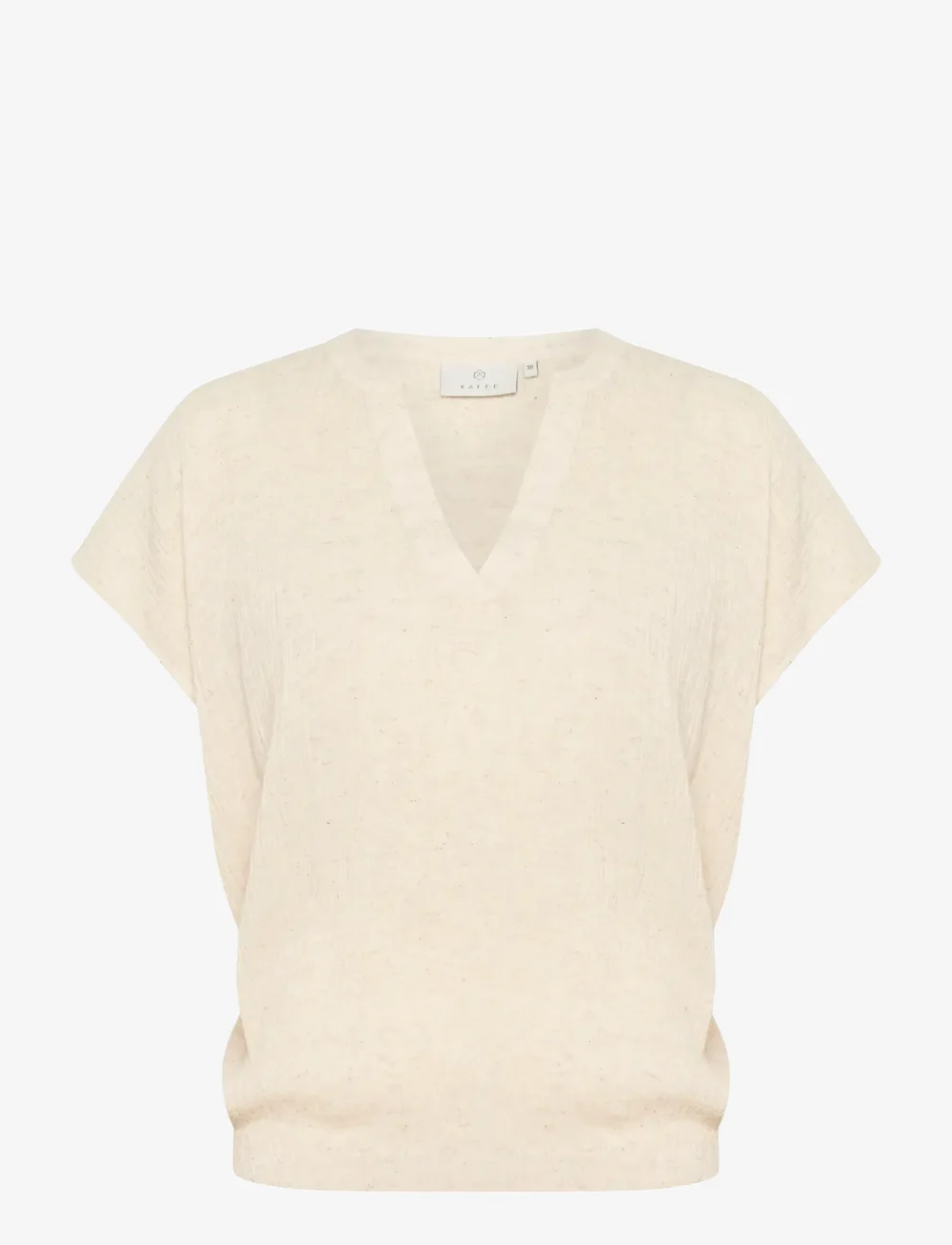 Kaffe - KAgitte Blouse - lühikeste varrukatega pluusid - feather gray melange - 1