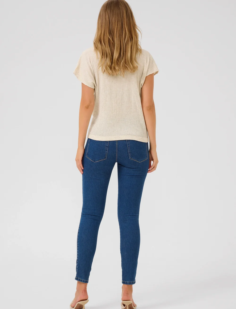 Kaffe - KAgitte Blouse - lühikeste varrukatega pluusid - feather gray melange - 4