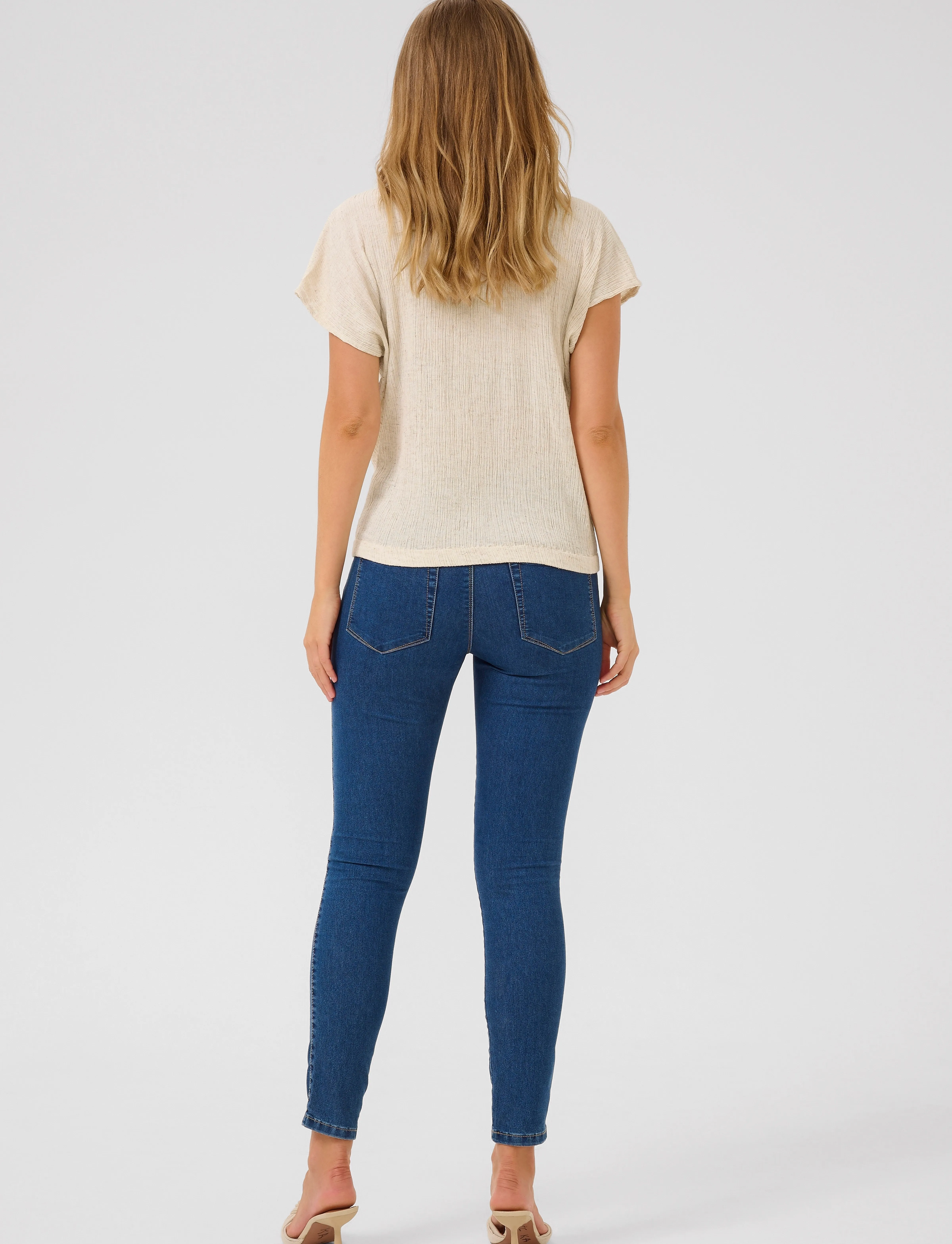 Kaffe - KAgitte Blouse - kurzärmelige blusen - feather gray melange - 4