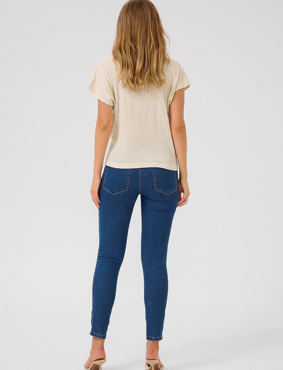 Kaffe - KAgitte Blouse - kurzärmelige blusen - feather gray melange - 4