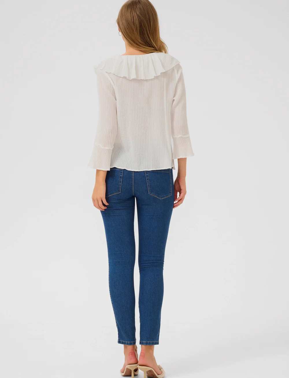 Kaffe - KAjohanna Blouse - langärmlige blusen - chalk - 4