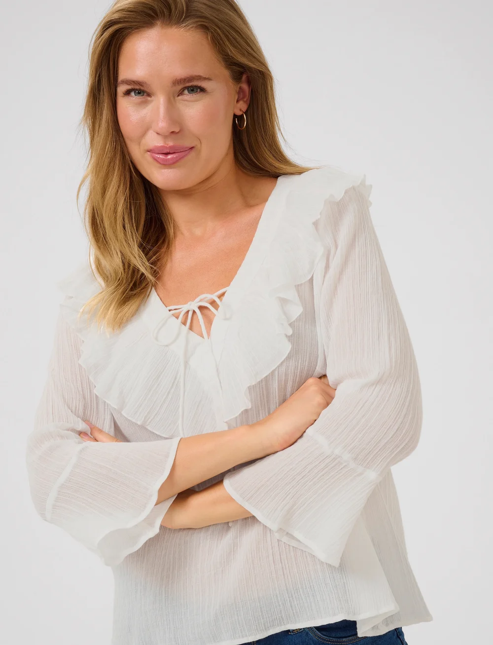 Kaffe - KAjohanna Blouse - langärmlige blusen - chalk - 5