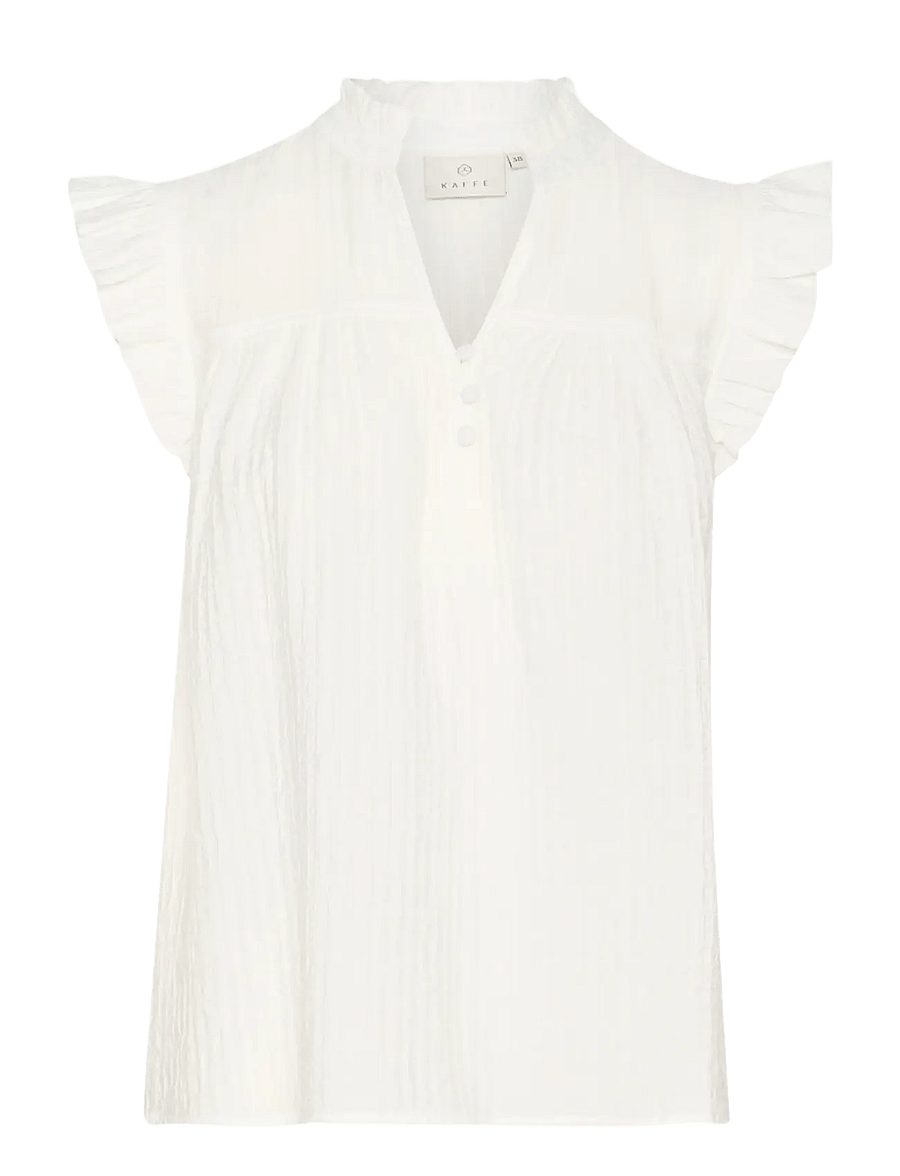 Kaffe - KAliany Via Blouse - Ärmellose blusen - chalk - 1