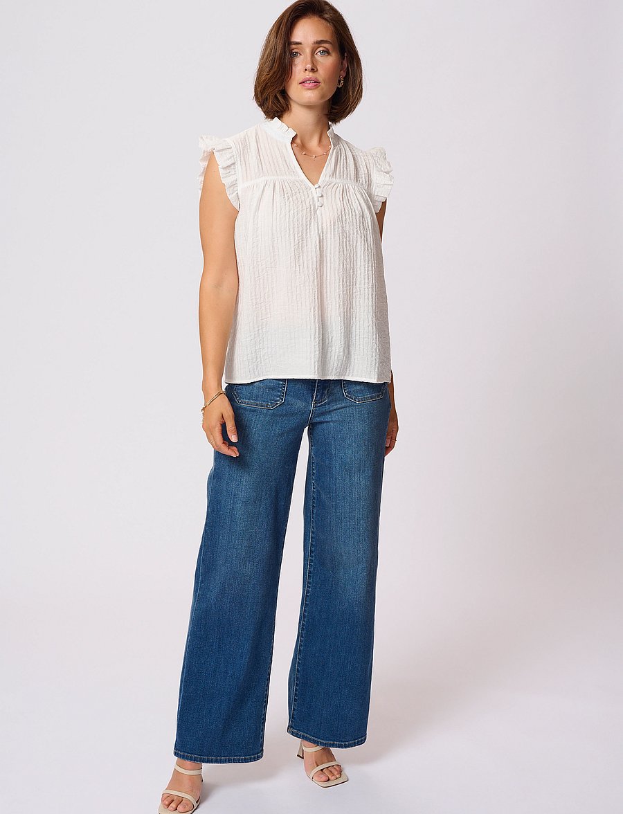 Kaffe - KAliany Via Blouse - Ärmellose blusen - chalk - 3