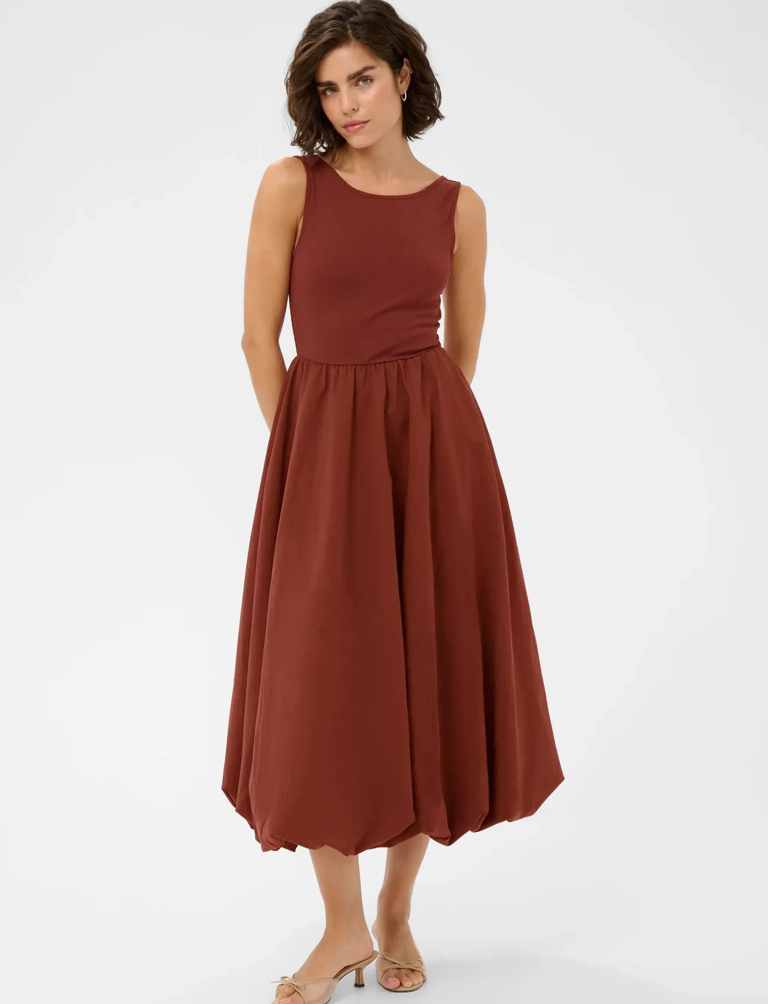 Kaffe KAkirsten Dress - Sukienki - HENNA / brown