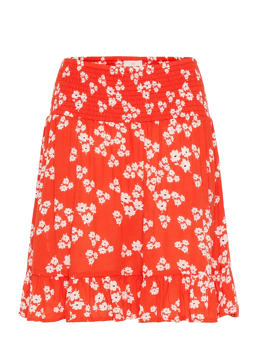 Kaffe - KAthora Amber Skirt - midi-röcke - red/chalk/red petit fleur - 1