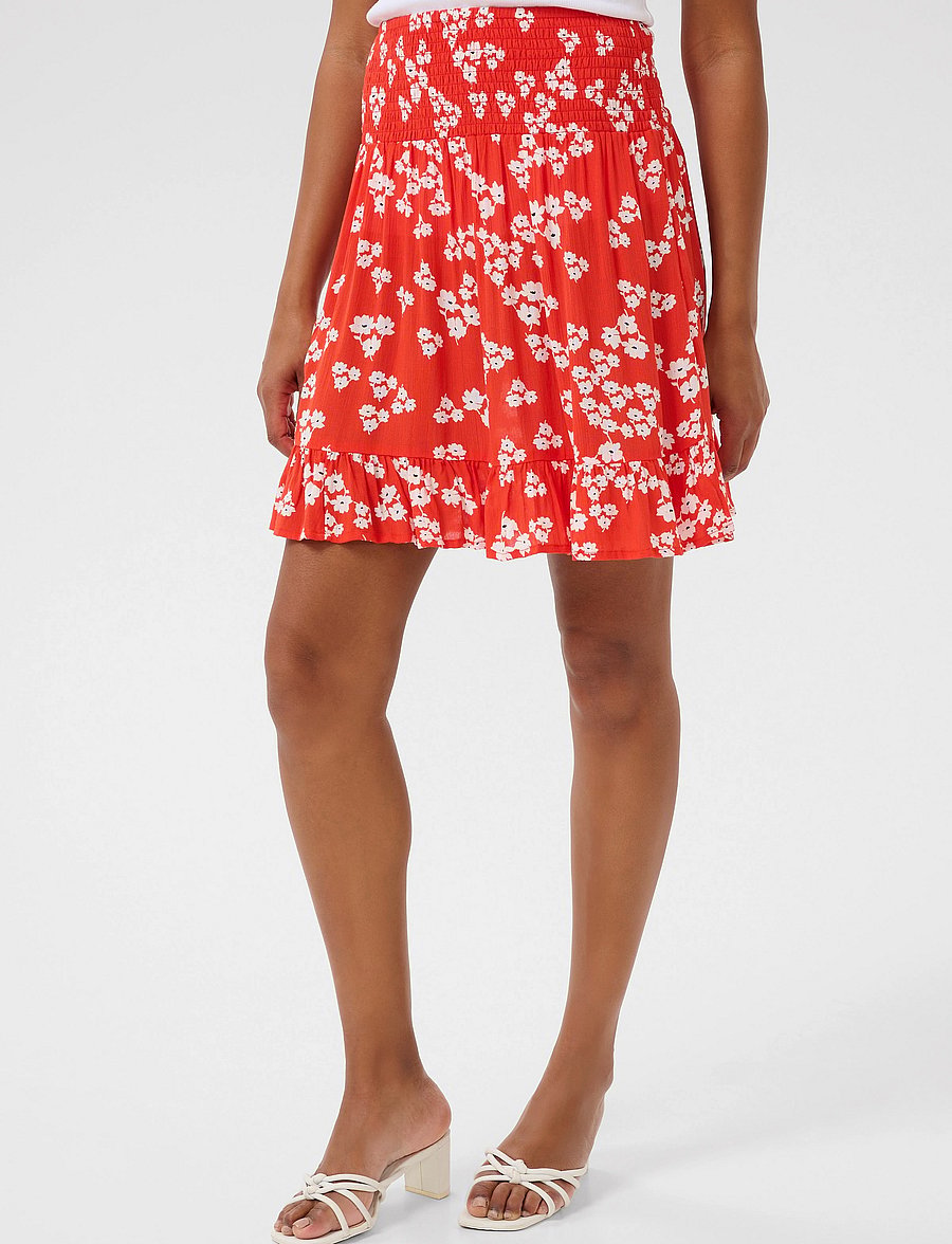 Kaffe - KAthora Amber Skirt - midi-röcke - red/chalk/red petit fleur - 0