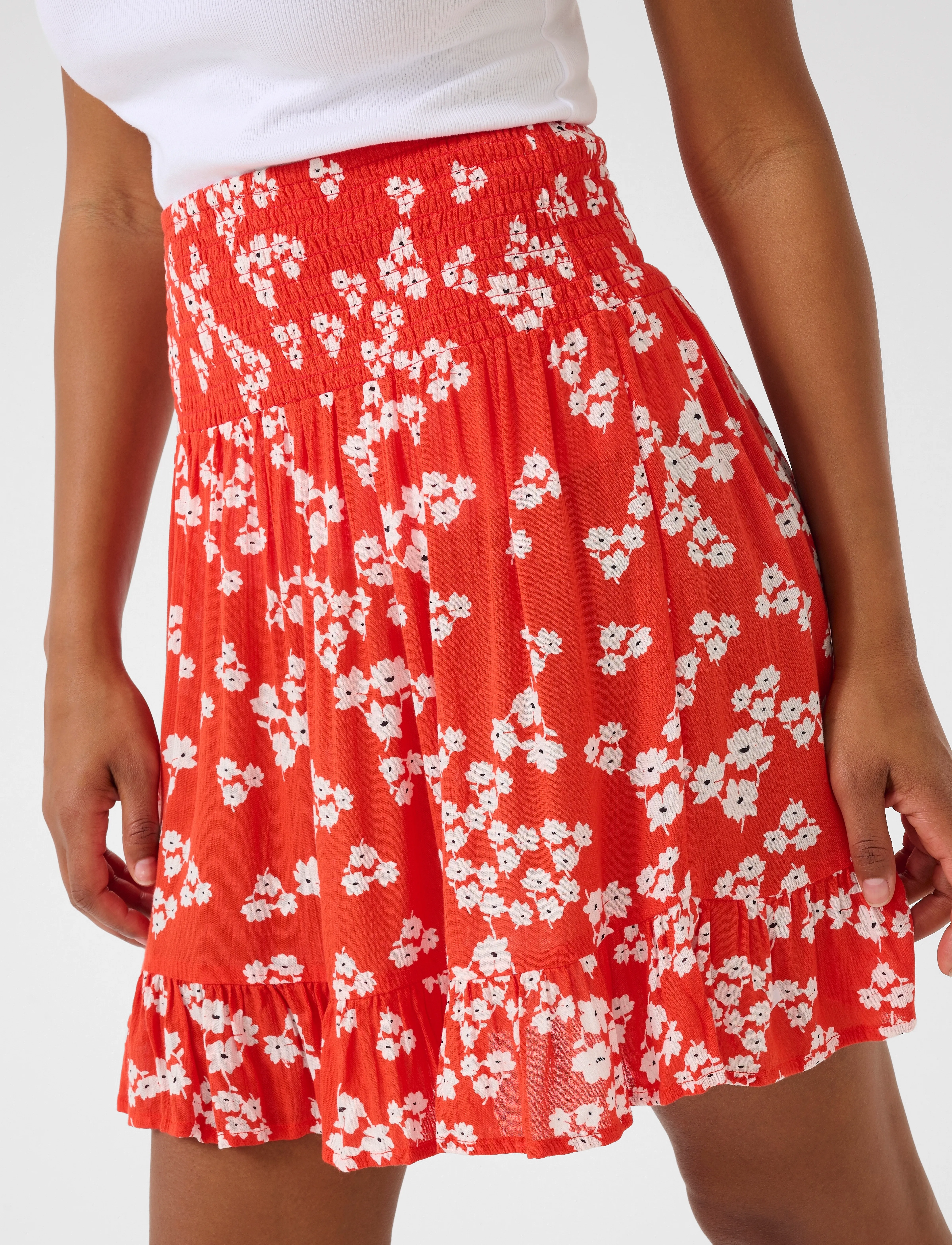 Kaffe - KAthora Amber Skirt - midiseelikud - red/chalk/red petit fleur - 5