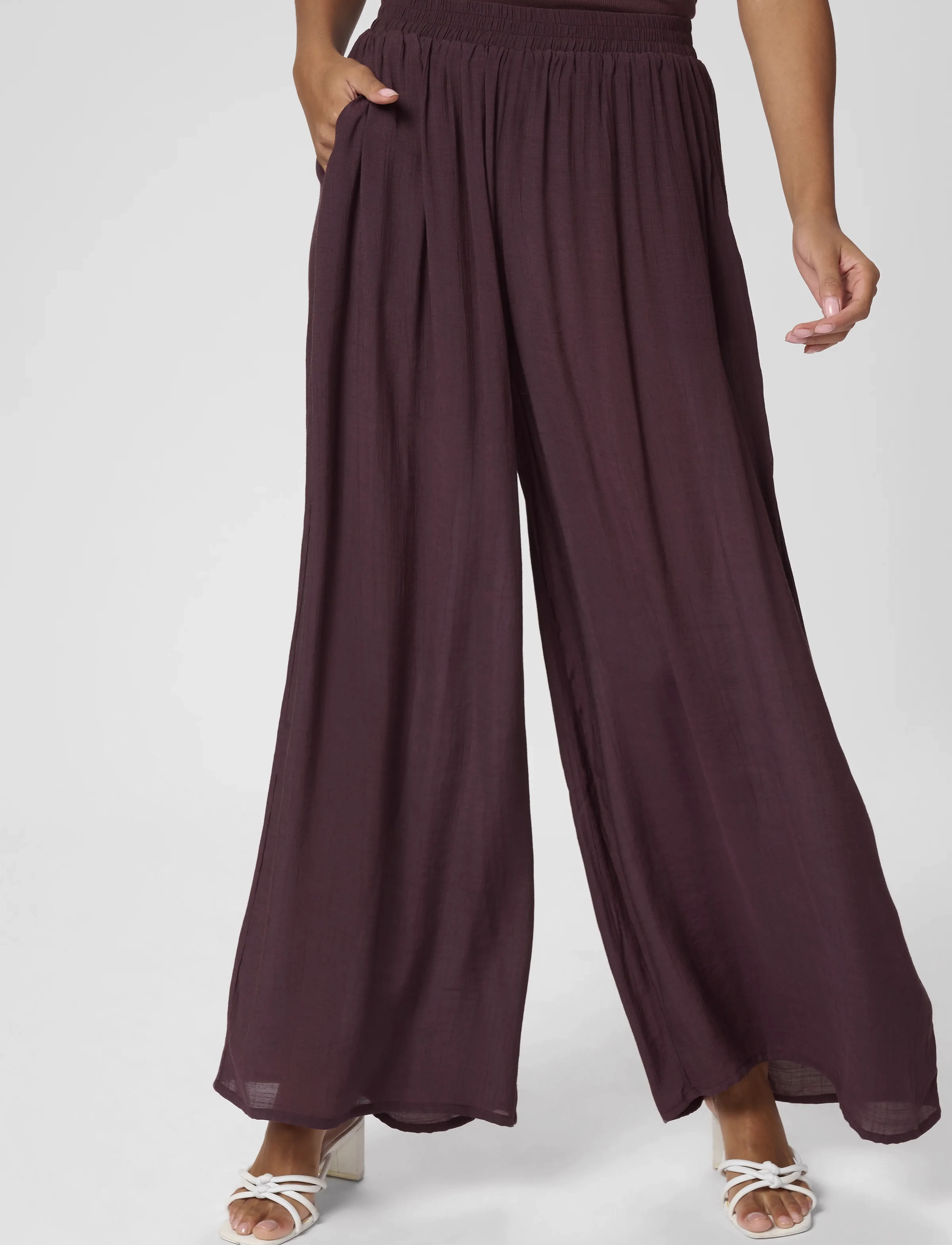 Kaffe KAanja Pant - Culottes - FUDGE / burgundy