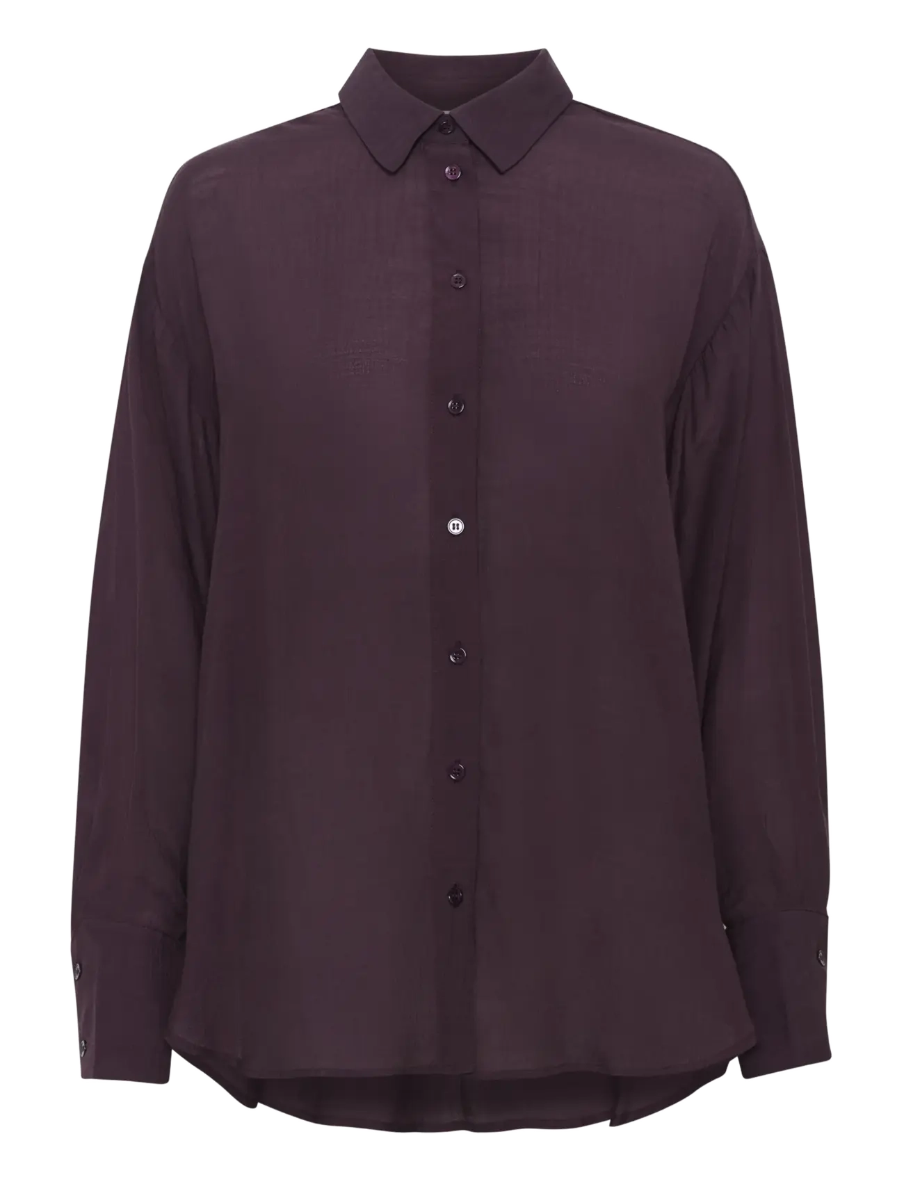 Kaffe - KAanja Shirt - langärmlige hemden - fudge - 1