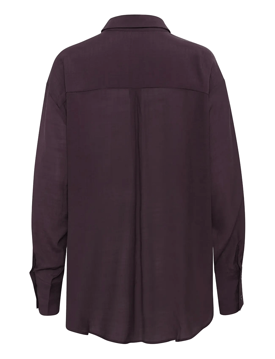 Kaffe - KAanja Shirt - pikkade varrukatega särgid - fudge - 2