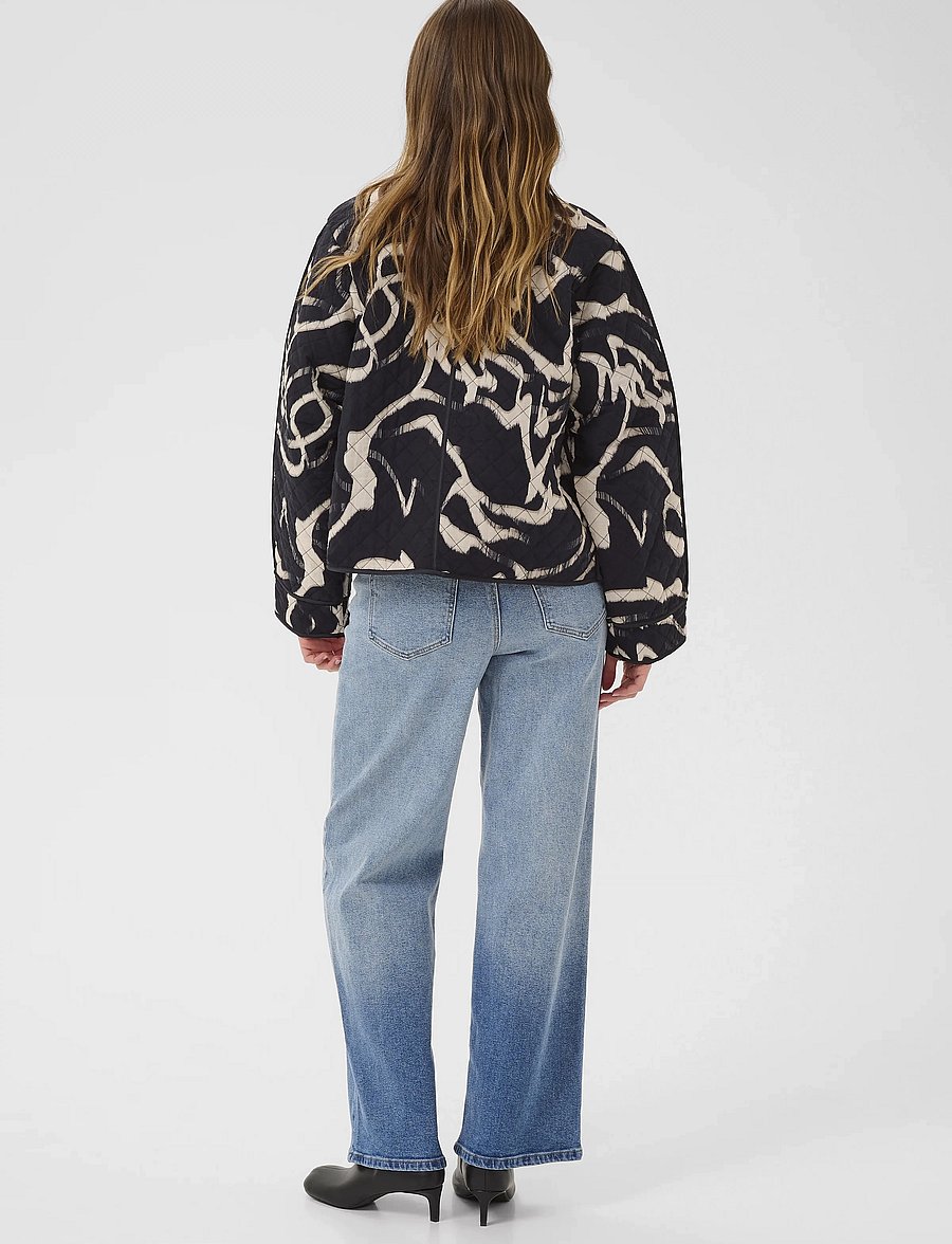 Kaffe - KAkayla Jacket - Õhukesed jakid - black/nature organic lines - 4