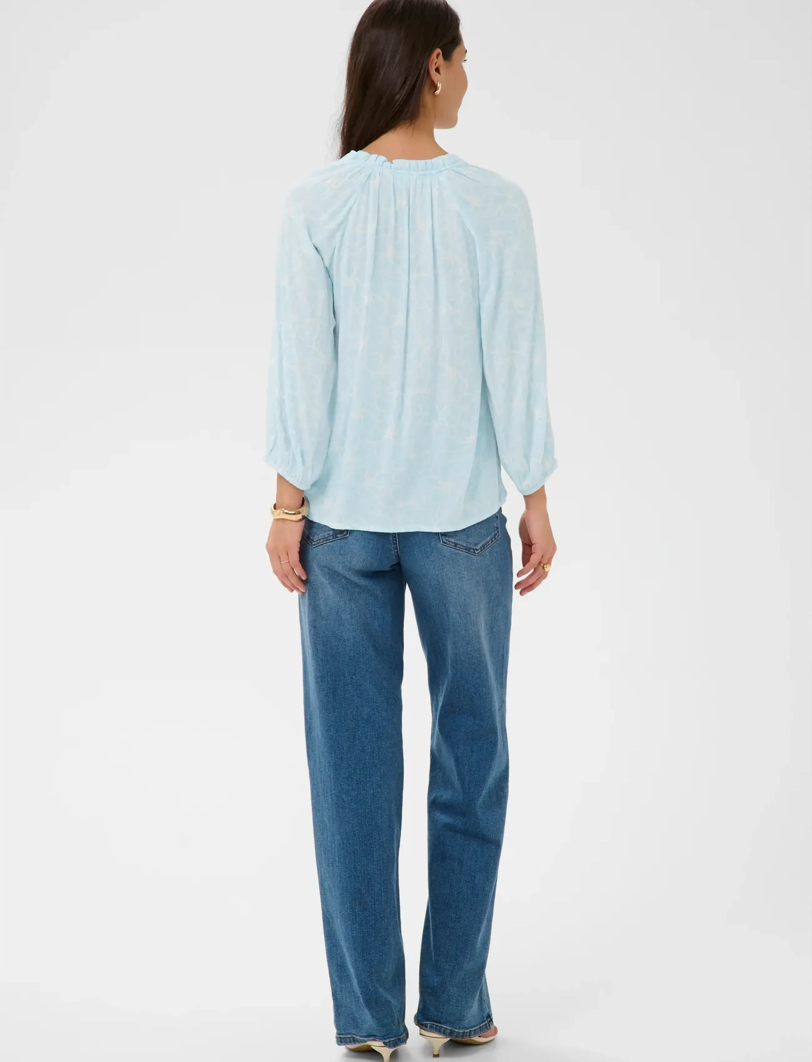 Kaffe - KAtine Amber Blouse - langærmede bluser - nantucket breeze chalk flower - 4