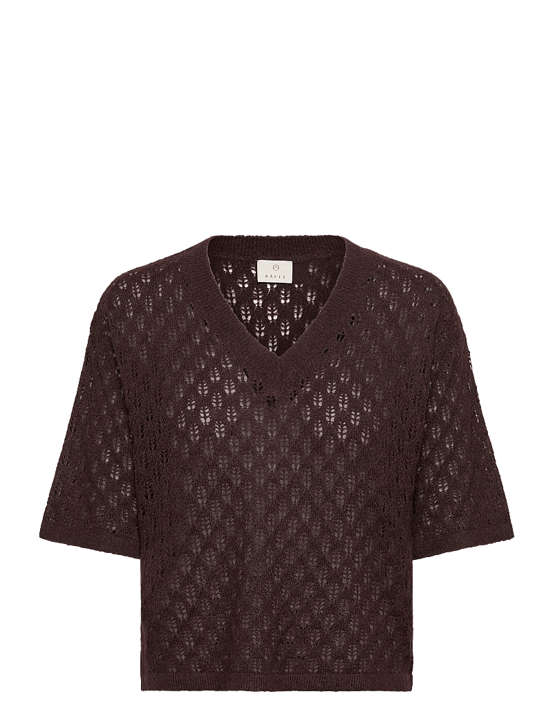 Kaffe - KAlourine V-Neck Pullover - pullover - fudge melange - 0