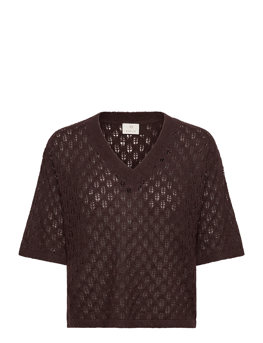 Kaffe - KAlourine V-Neck Pullover - pullover - fudge melange - 0