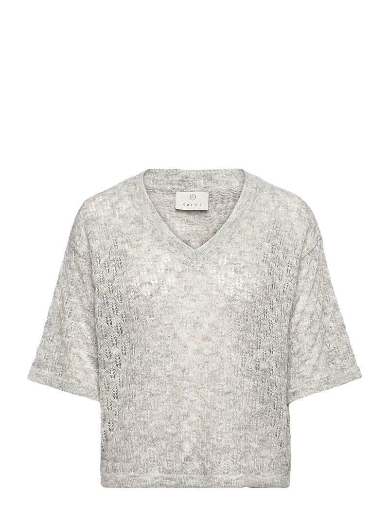 Kaffe - KAlourine V-Neck Pullover - pullover - light grey melange - 0