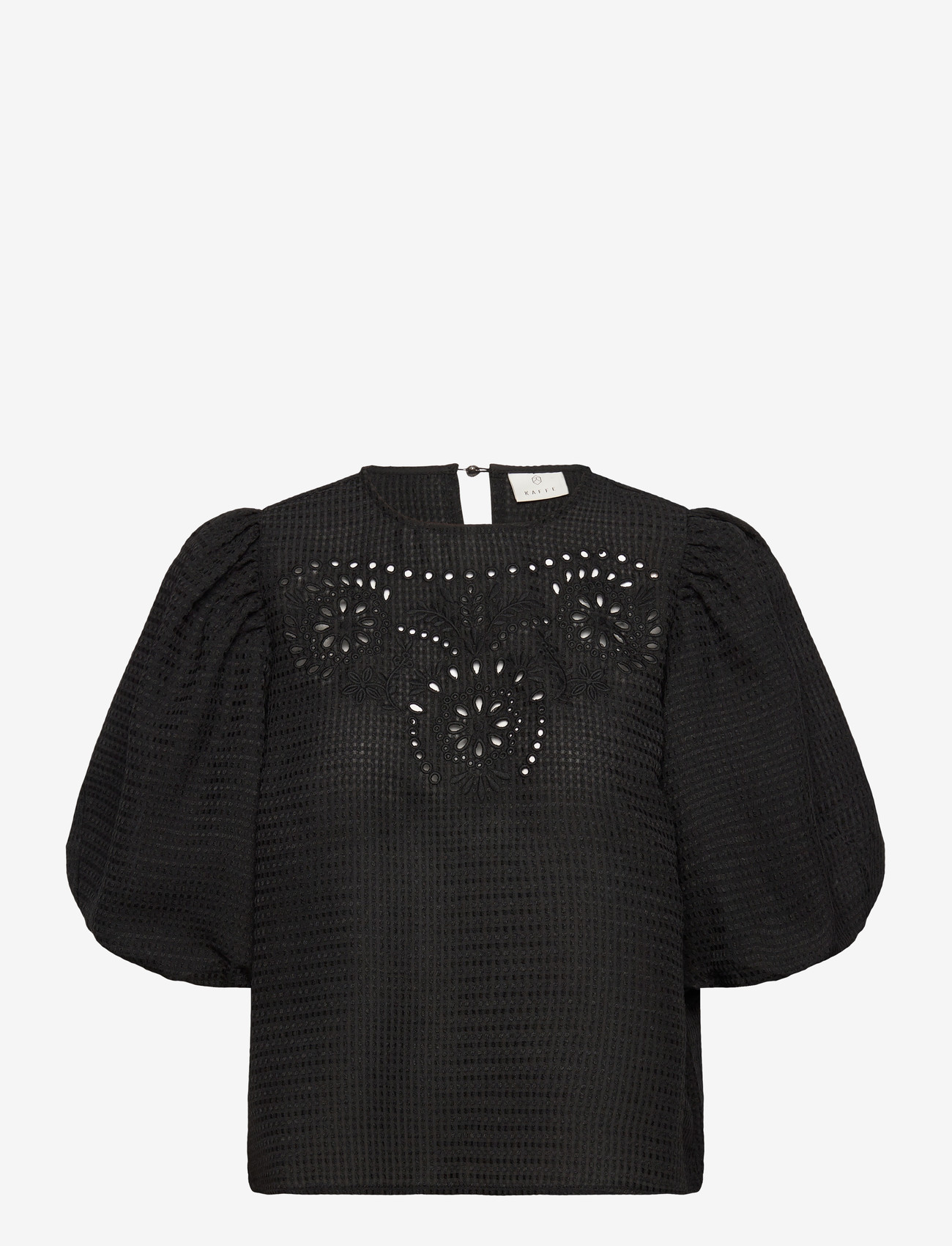 Kaffe - KAmelani Blouse - kortärmade blusar - black deep - 0