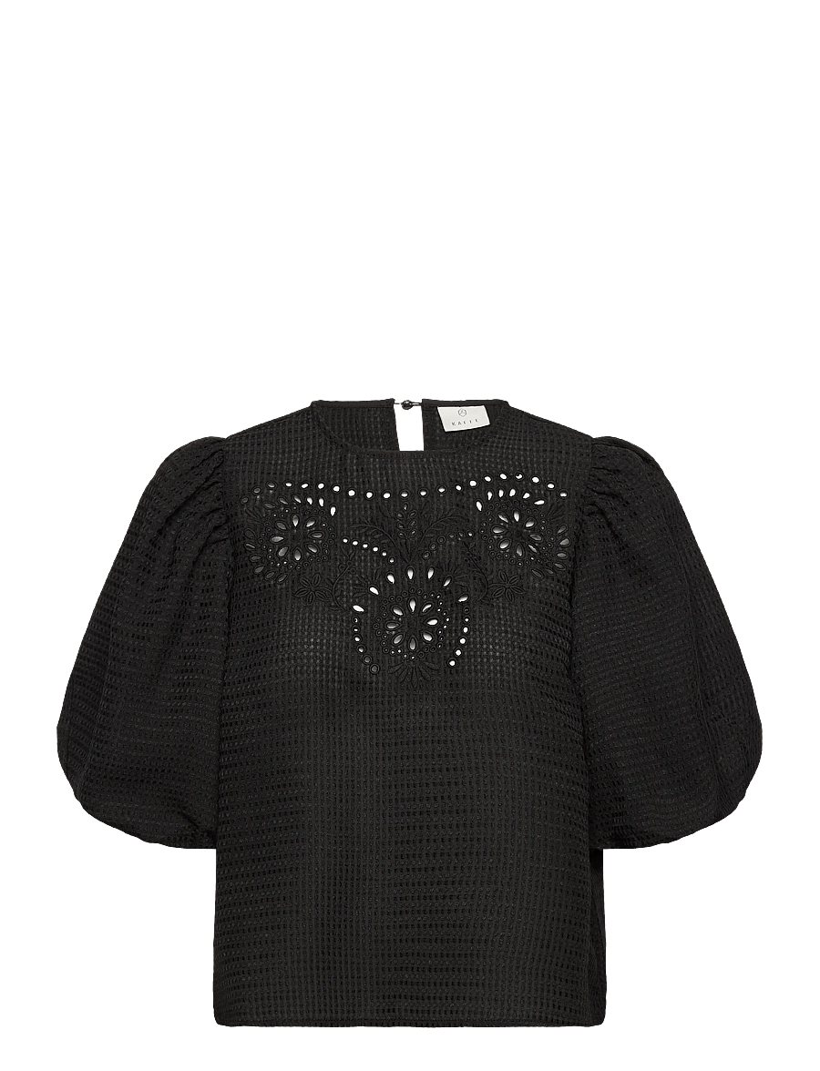 Kaffe - KAmelani Blouse - kurzärmelige blusen - black deep - 0