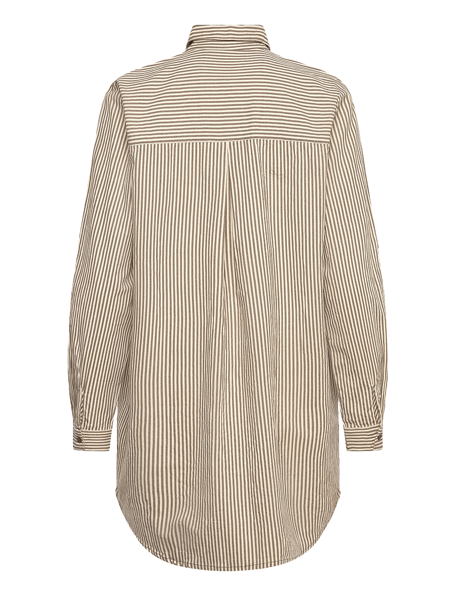 Kaffe - KAnaya Striped Shirt Tunic - chemises à manches longues - brindle / turtledove stripe - 2