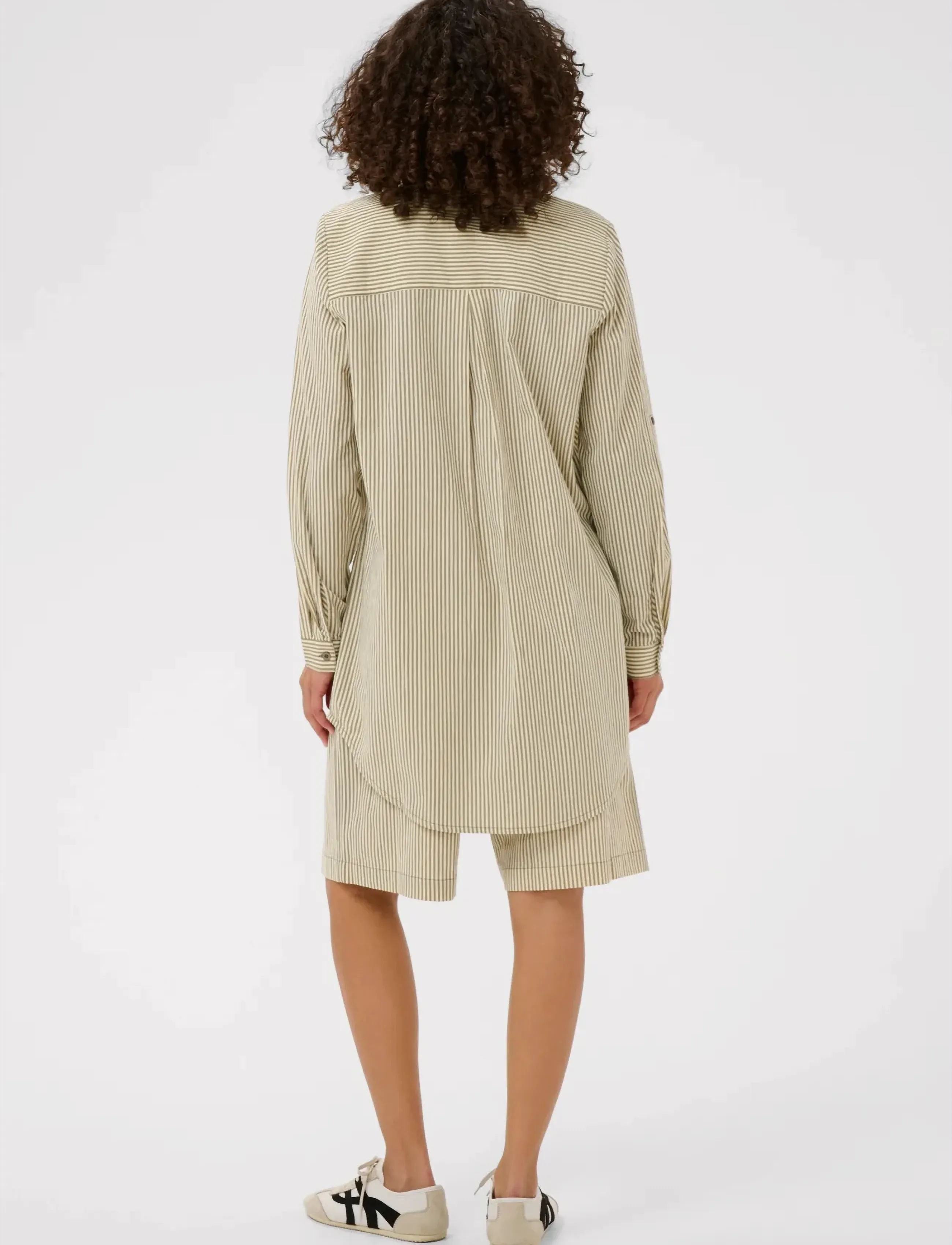 Kaffe - KAnaya Striped Shirt Tunic - long-sleeved shirts - brindle / turtledove stripe - 4