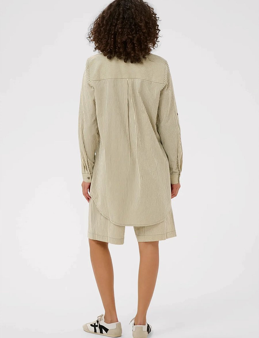 Kaffe - KAnaya Striped Shirt Tunic - chemises à manches longues - brindle / turtledove stripe - 4