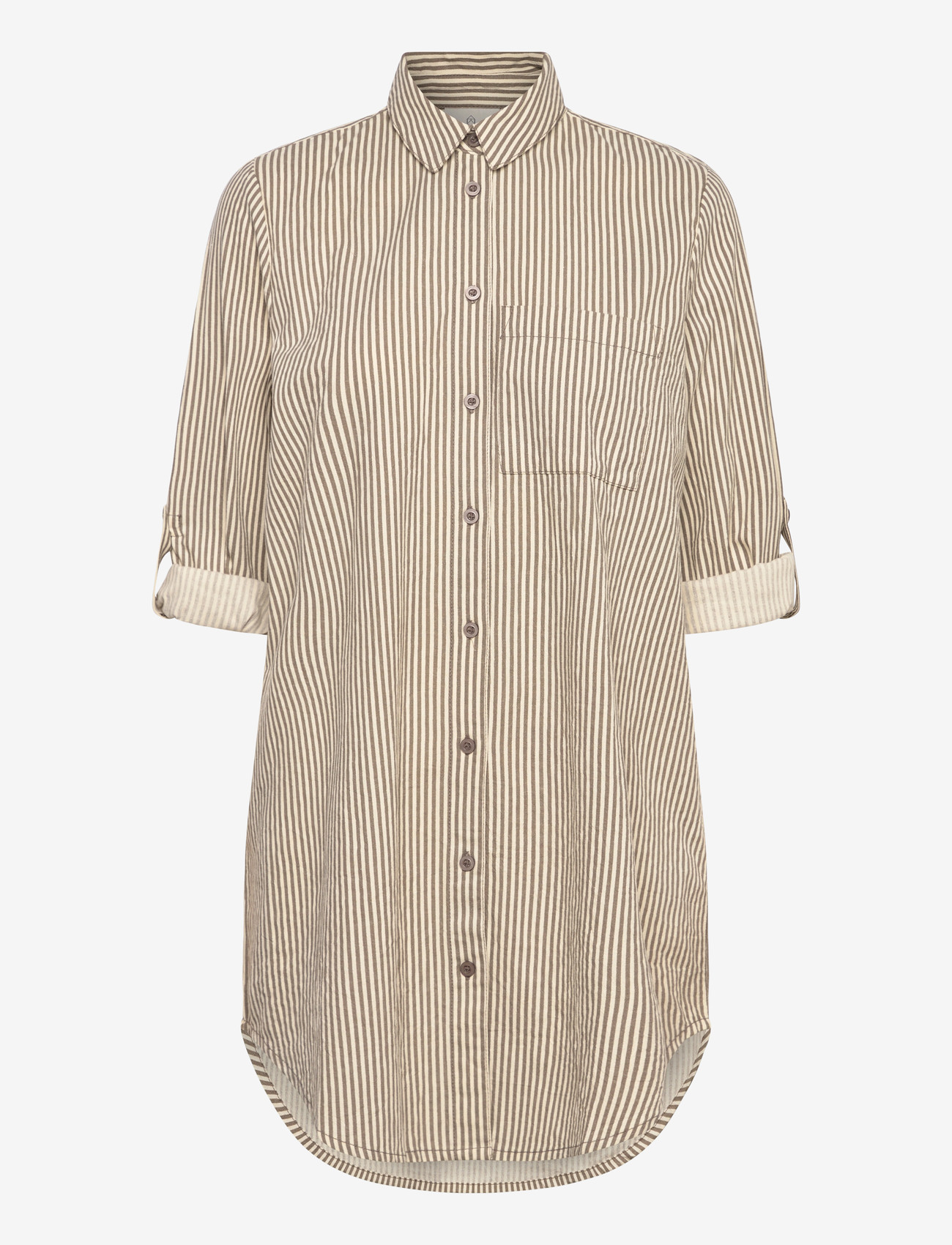 Kaffe - KAnaya Striped Shirt Tunic - langärmlige hemden - brindle / turtledove stripe - 3