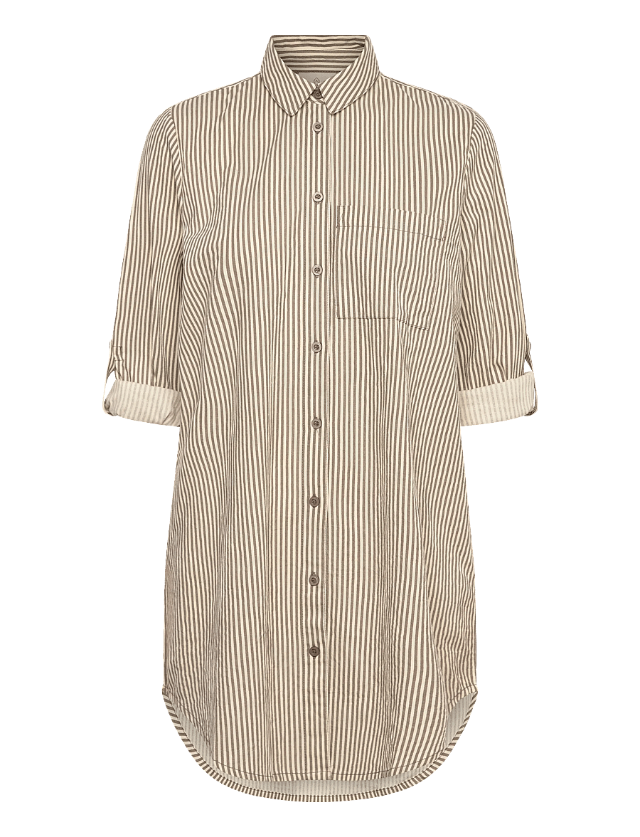 Kaffe - KAnaya Striped Shirt Tunic - chemises à manches longues - brindle / turtledove stripe - 3
