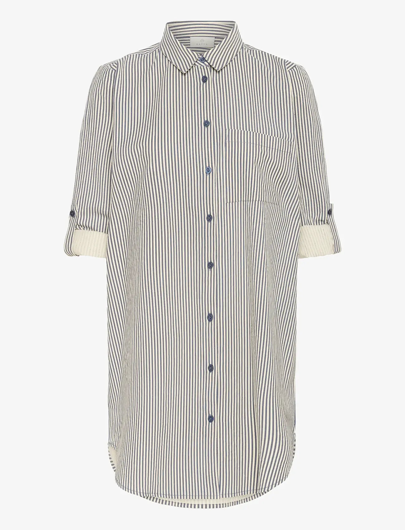 Kaffe - KAnaya Striped Shirt Tunic - langärmlige hemden - midnight/white stripe - 1