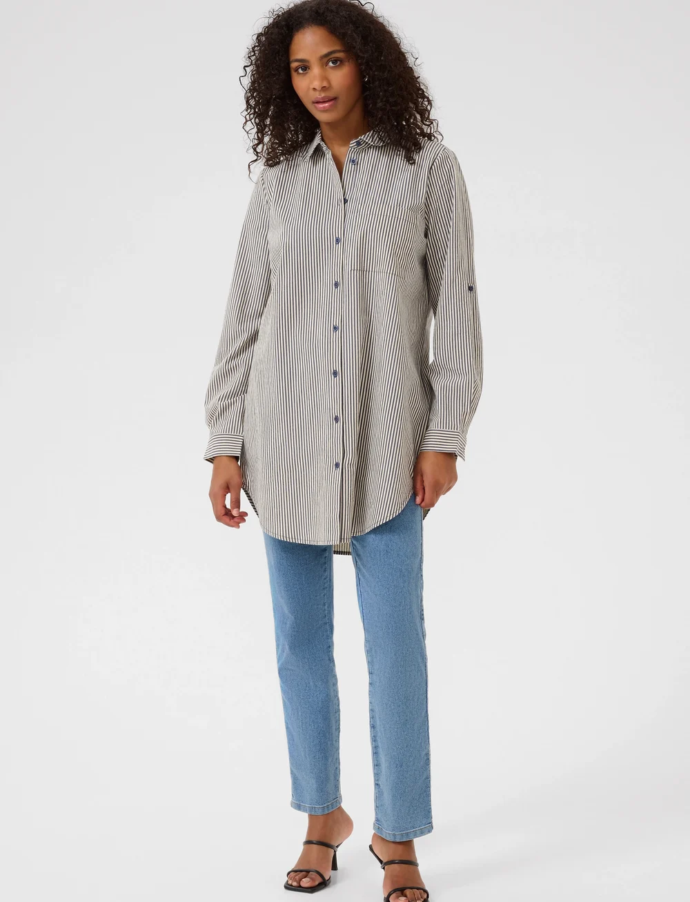 Kaffe - KAnaya Striped Shirt Tunic - tunikaer - midnight/white stripe - 3