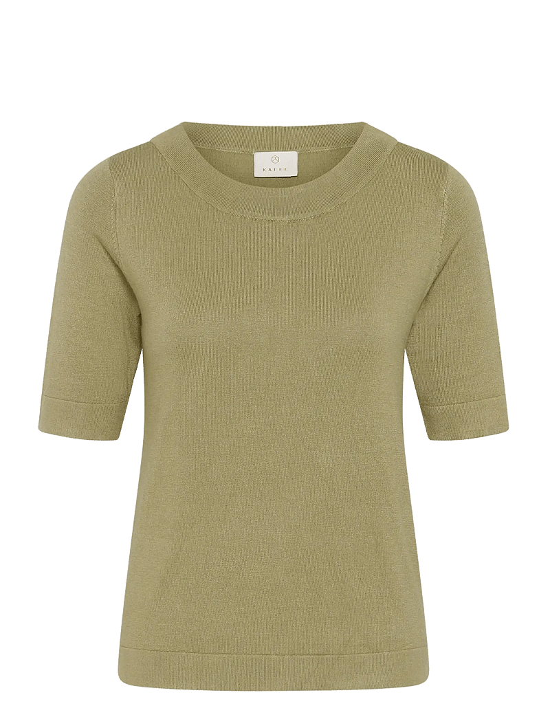 Kaffe - KAlizza boatneck solid Pullover - pullover - aloe - 0