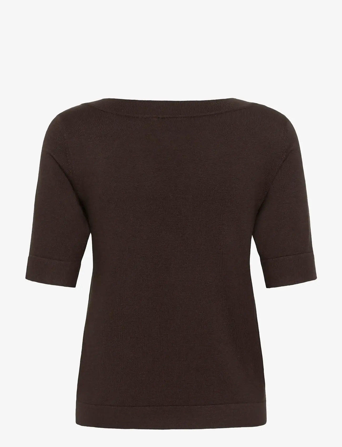 Kaffe - KAlizza boatneck solid Pullover - striktrøjer - coffee bean - 1