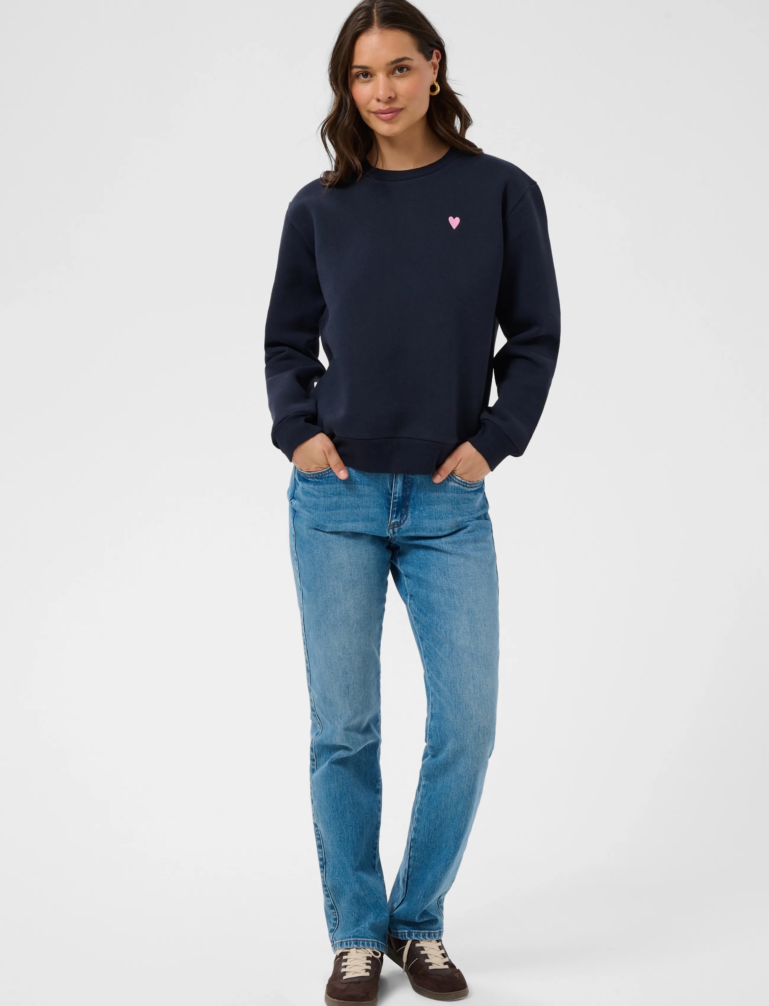 Kaffe - KAliddy Sweatshirt - igapäevane stiil - salute w/ pink heart - 3