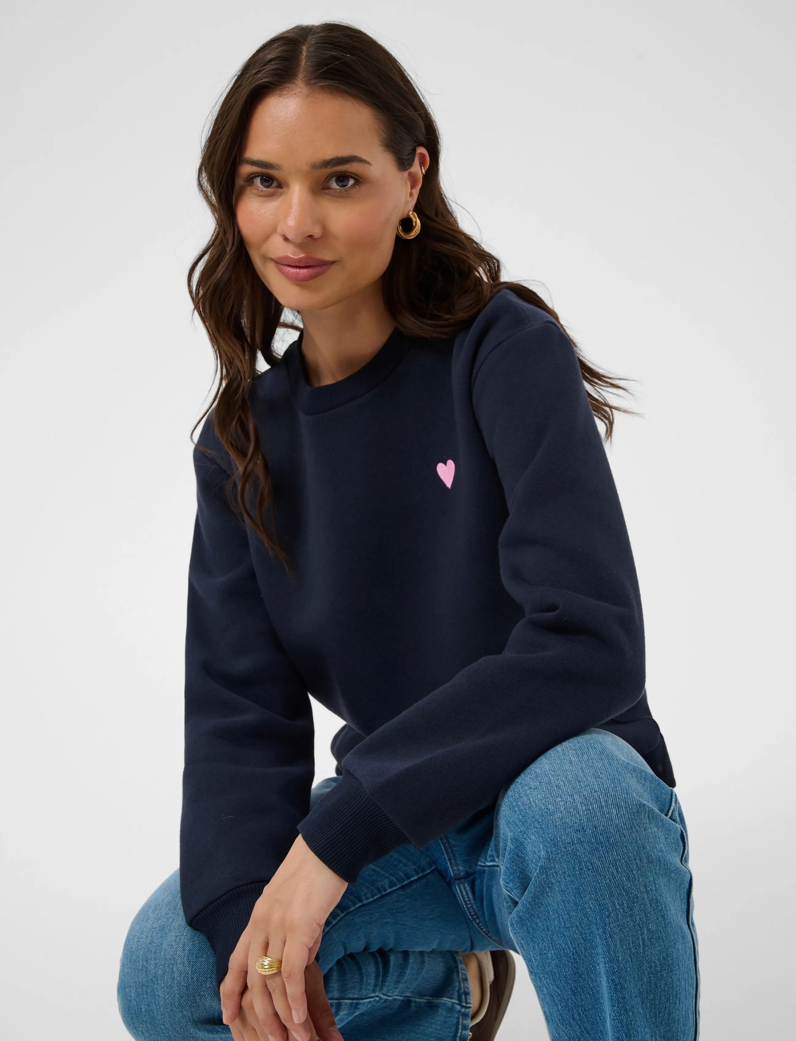 Kaffe - KAliddy Sweatshirt - igapäevane stiil - salute w/ pink heart - 5