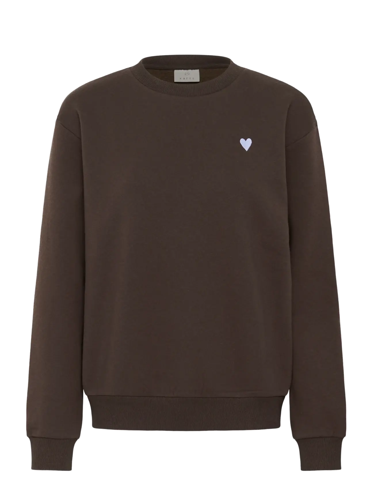 Kaffe KAliddy Sweatshirt - Sweatshirts & Kapuzenpullover - SEAL BROWN W. BLUE HEART / brown