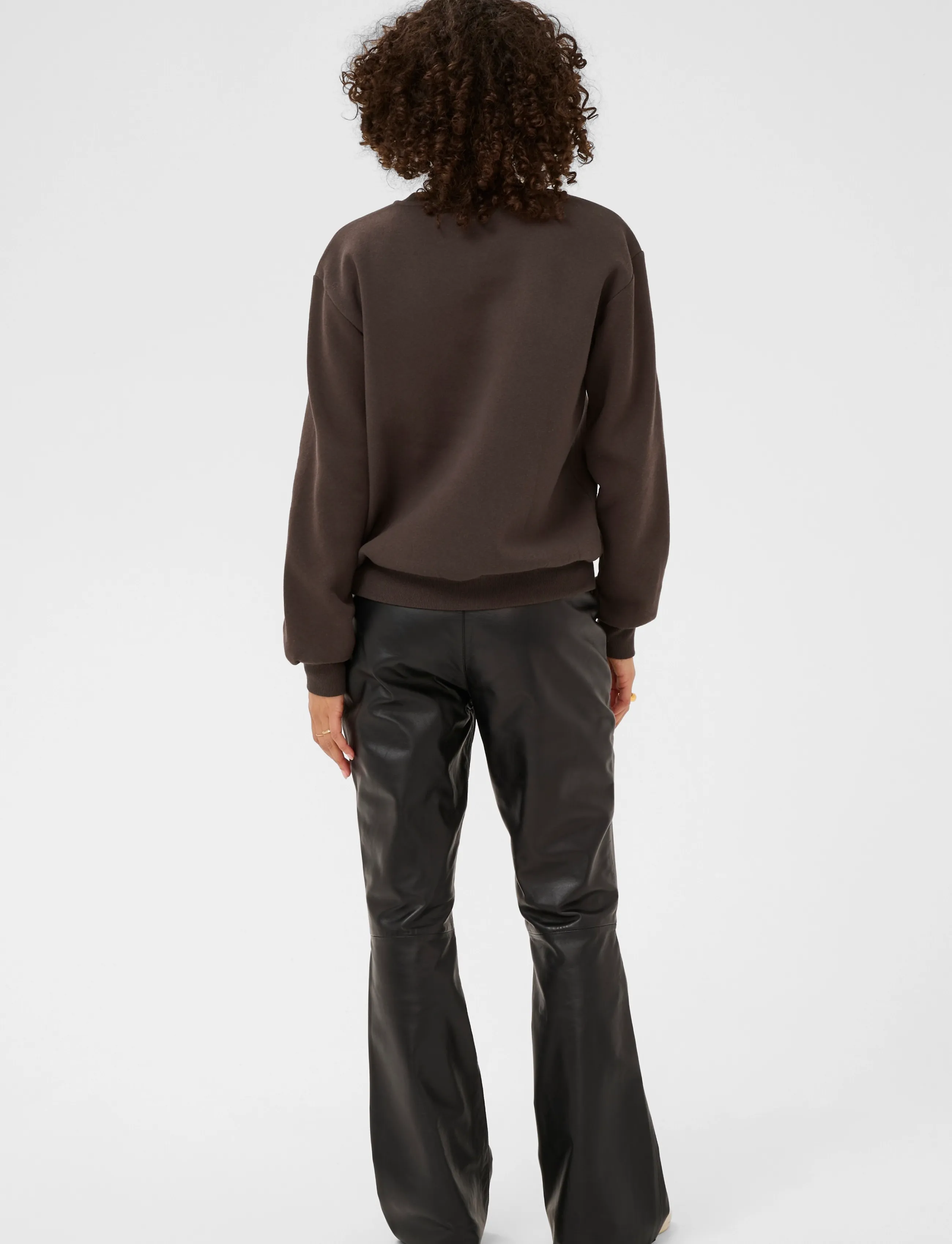 Kaffe - KAliddy Sweatshirt - sweatshirts - seal brown w. blue heart - 4