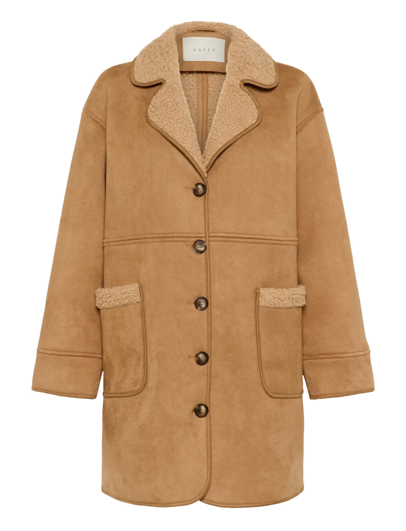 KAFFE Kamarlie Mantel Beige - 44 - Damen