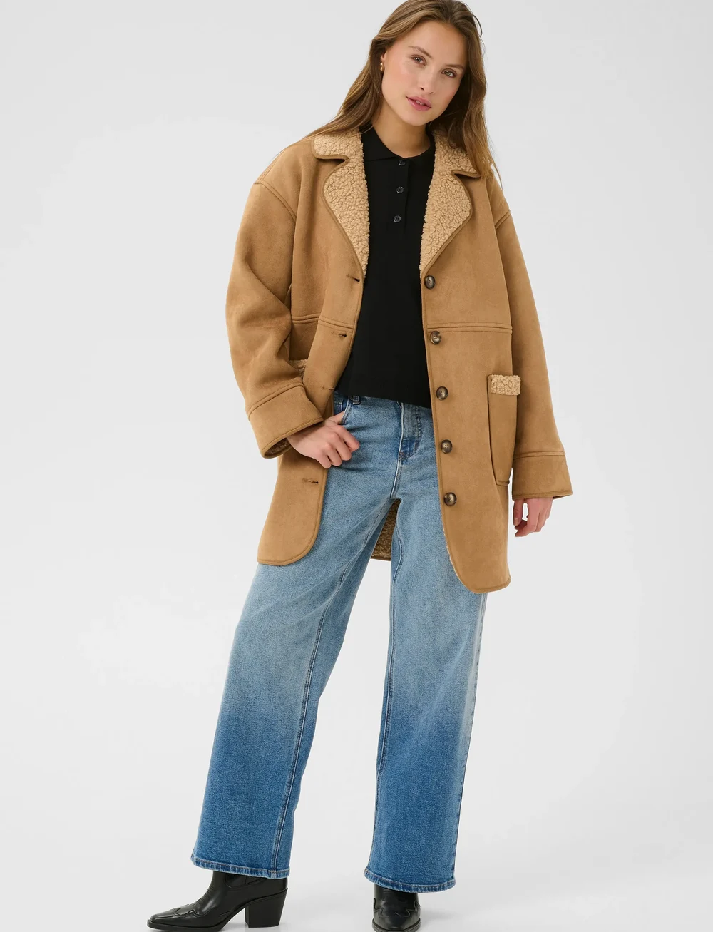Kaffe - KAmarlie Coat - jackor - toasted coconut - 3