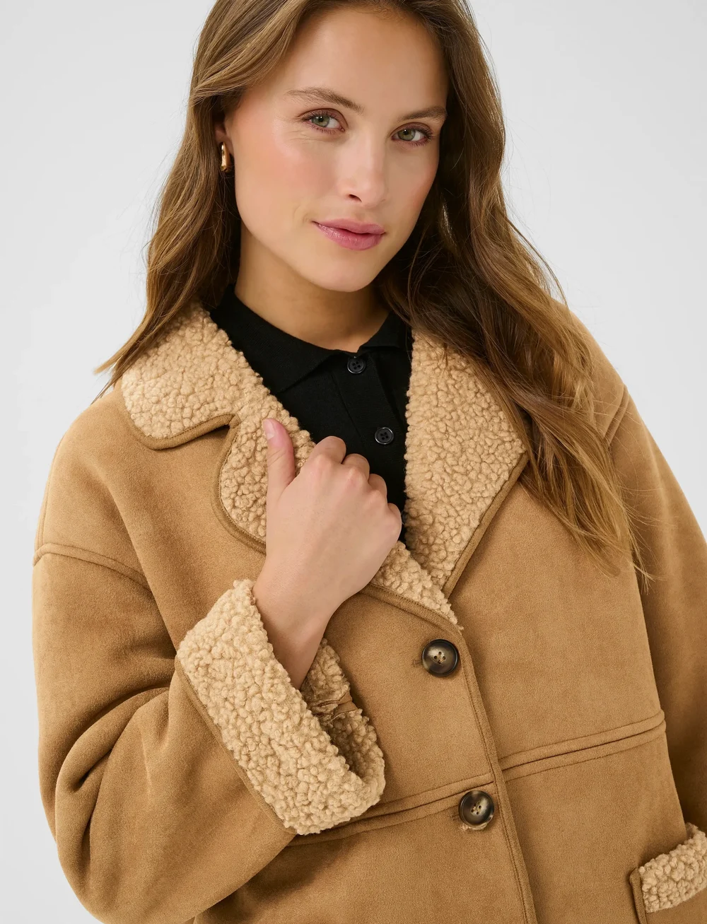 Kaffe - KAmarlie Coat - jackor - toasted coconut - 5