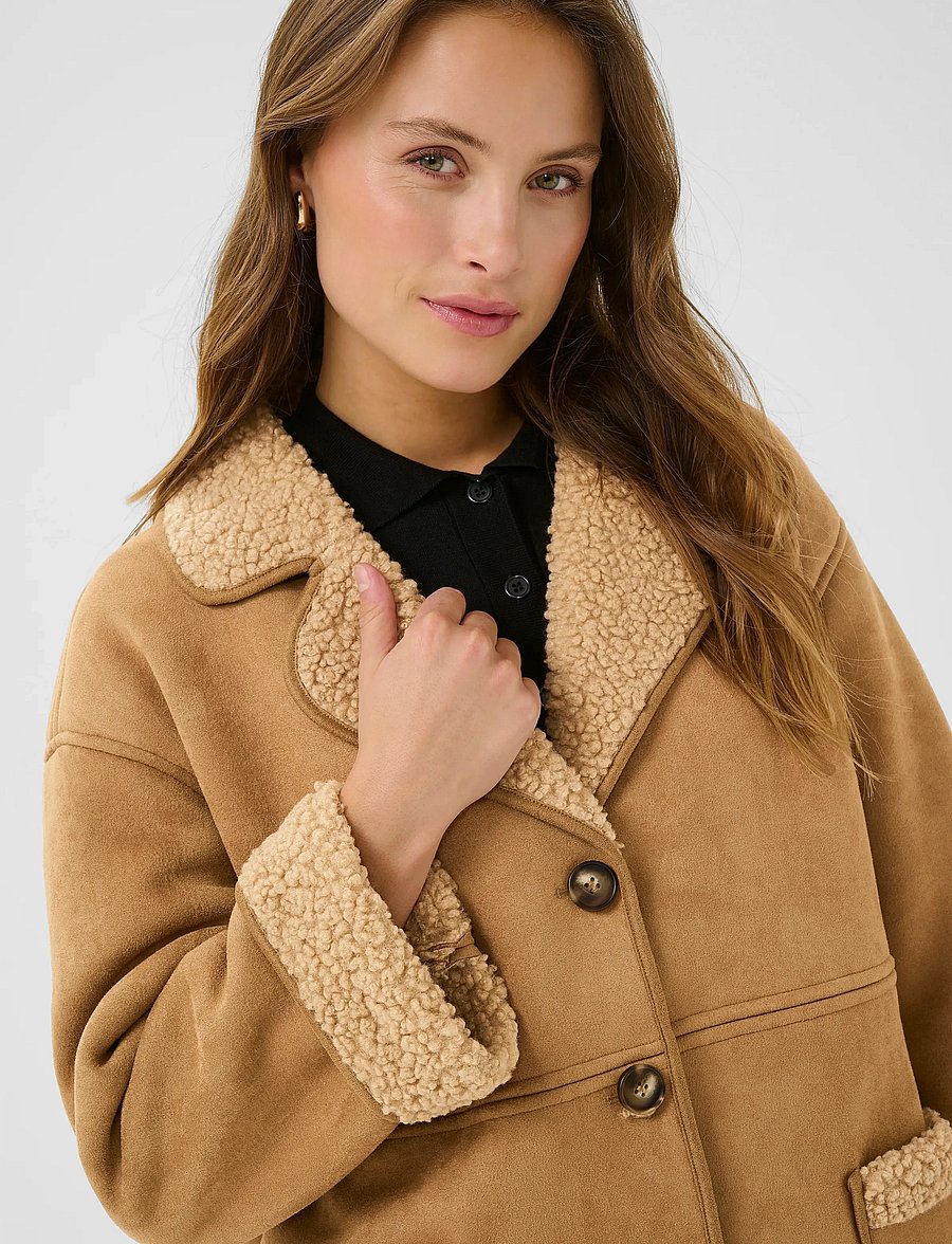 Kaffe - KAmarlie Coat - wolljacken - toasted coconut - 5