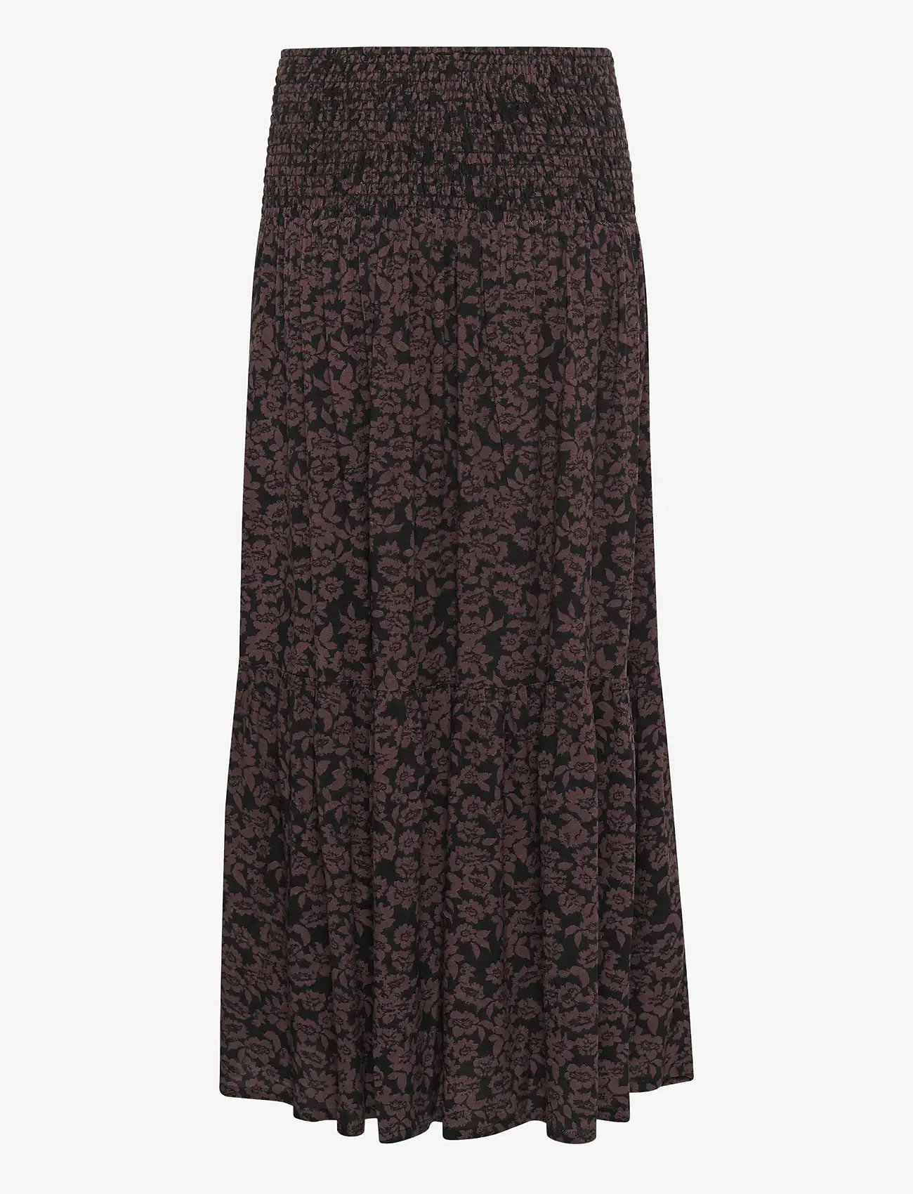 Kaffe - KAbeathe Skirt - maksiseelikud - fudge/black flower print - 2
