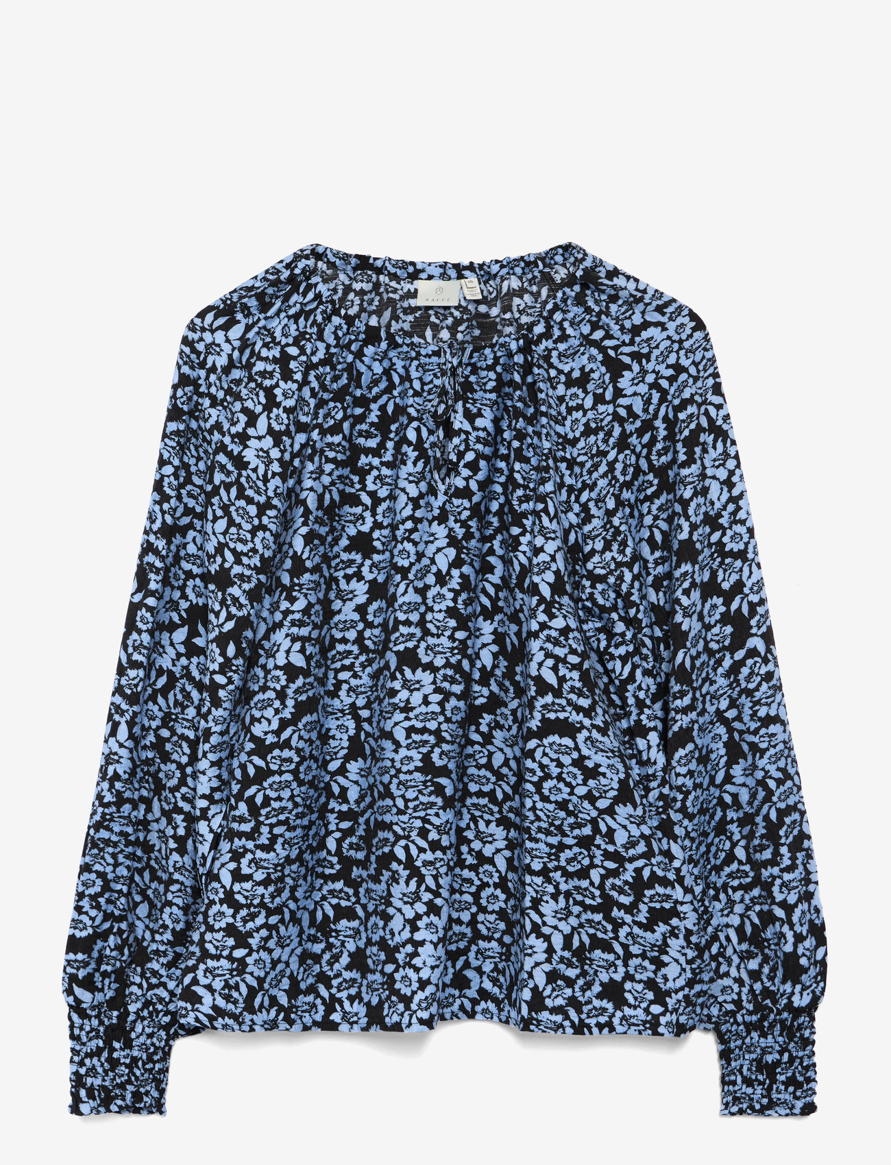 Kaffe - KAamanda Blouse - langärmlige blusen - black/windsurfer flower print - 0