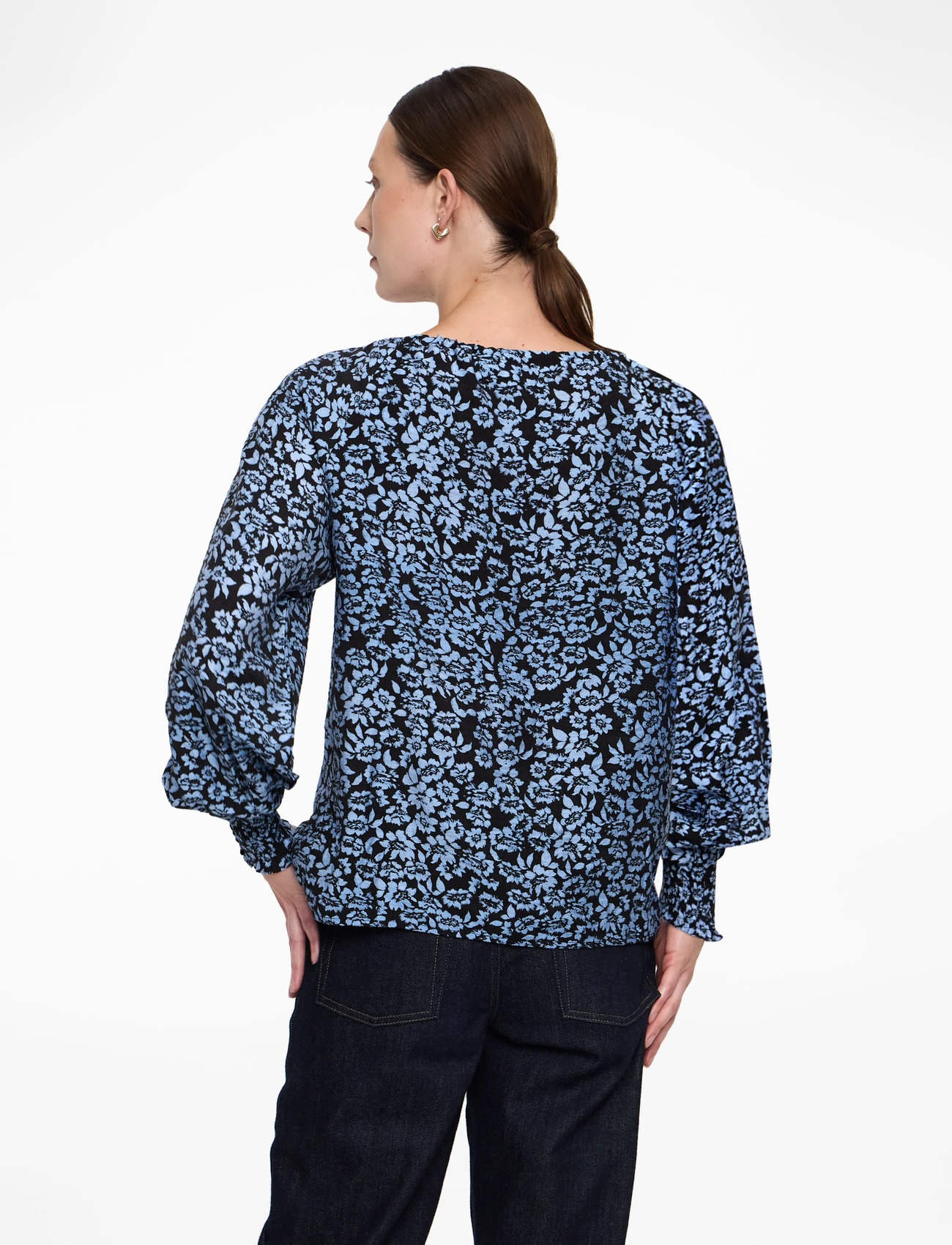 Kaffe - KAamanda Blouse - langärmlige blusen - black/windsurfer flower print - 3