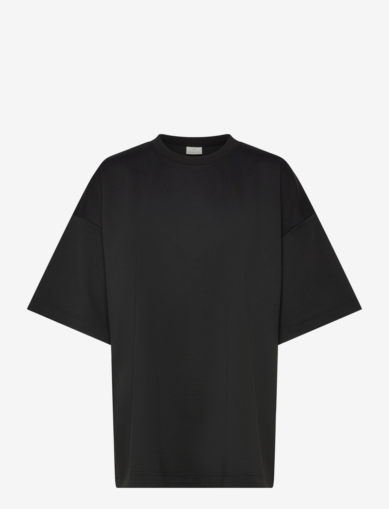 Kaffe - KAjenny Slit T-Shirt - t-shirts - black deep - 0