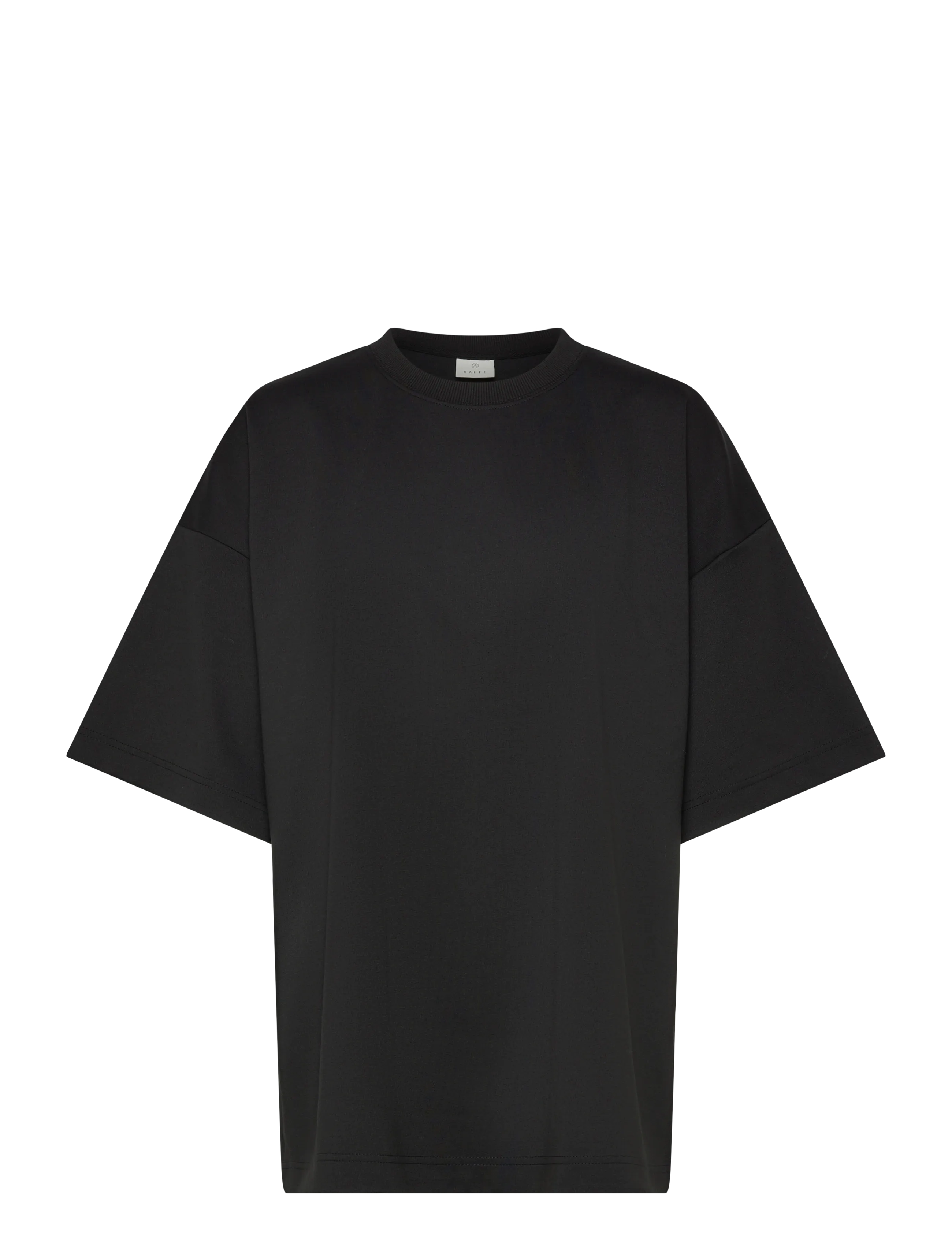 Kaffe KAjenny Slit T-Shirt - T-shirts & Tops - BLACK DEEP / black