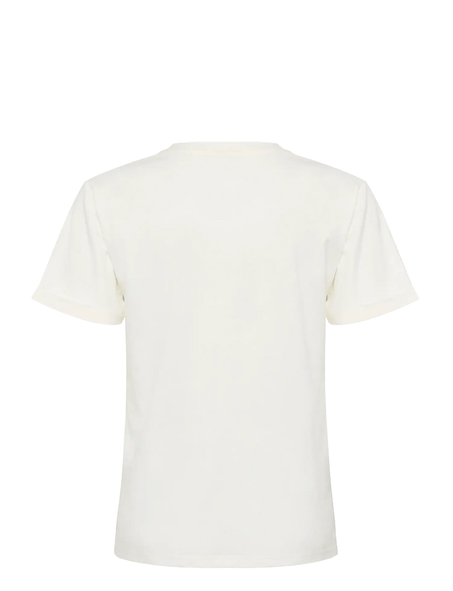Kaffe - KAheart T-Shirt - t-shirts - chalk/black deep heart - 2