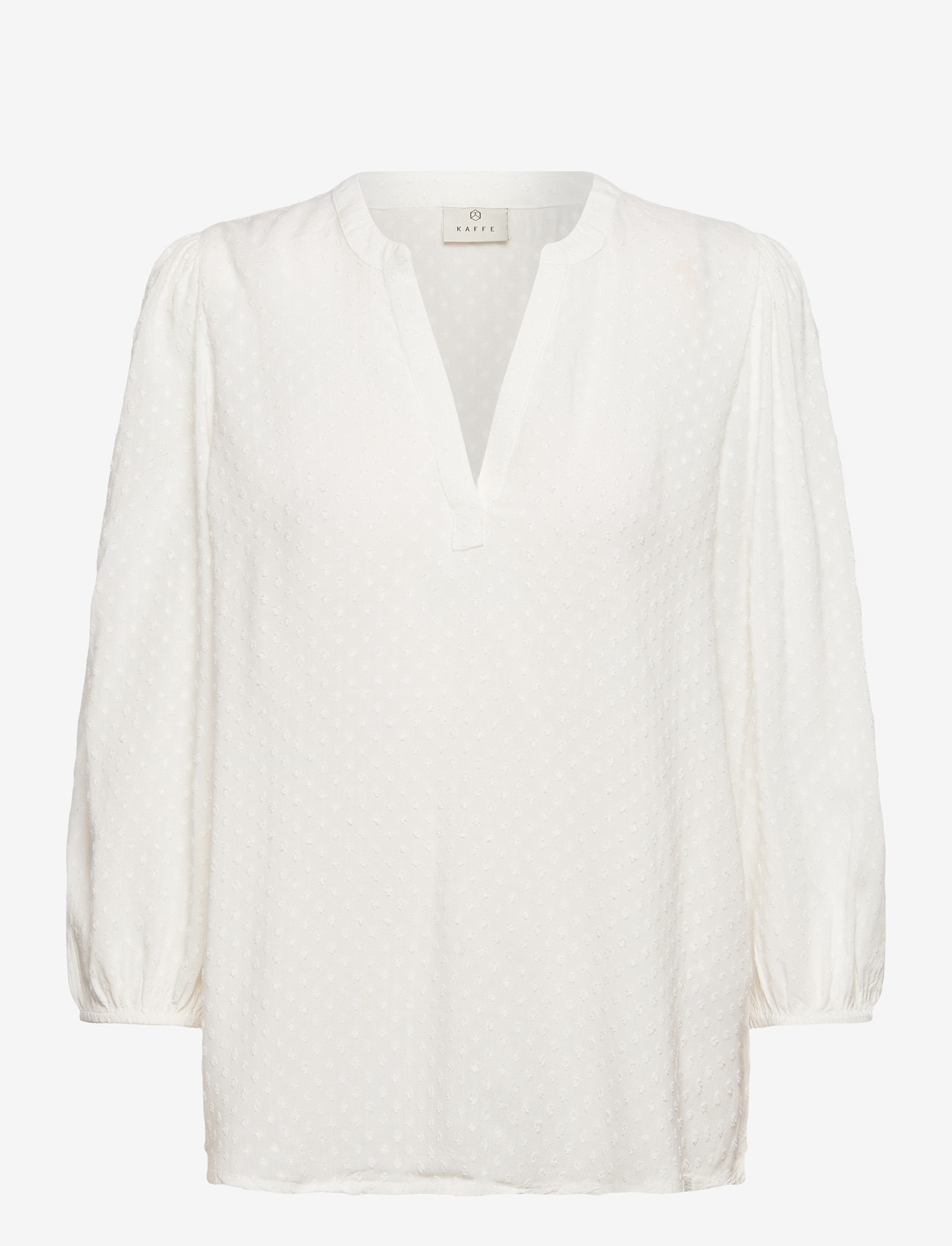 Kaffe - KAannika Blouse - långärmade blusar - chalk - 0