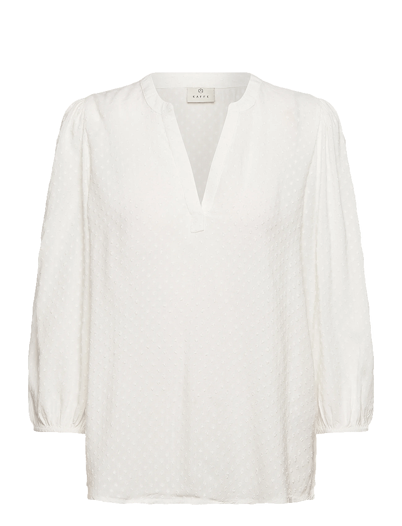 Kaffe - KAannika Blouse - långärmade blusar - chalk - 0