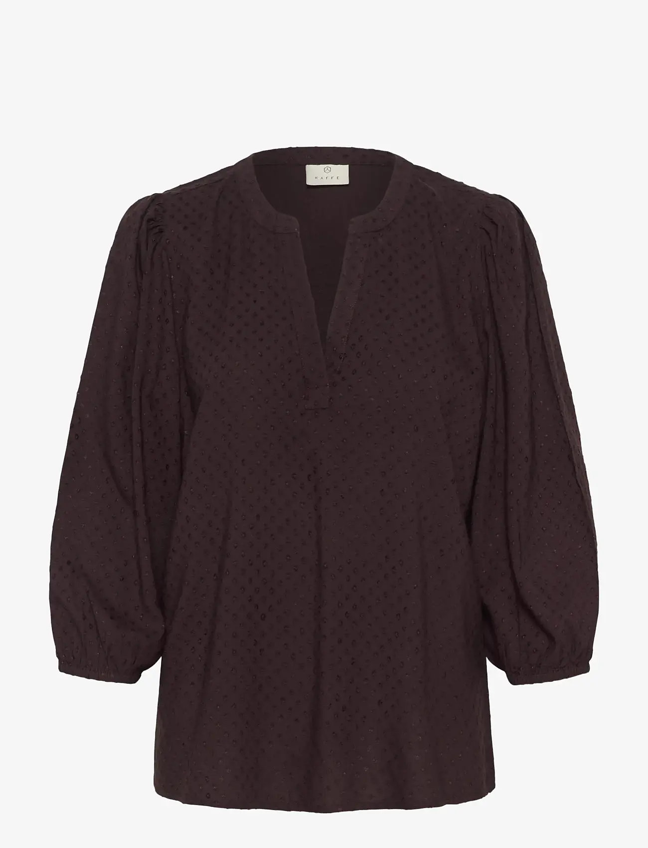Kaffe - KAannika Blouse - langærmede bluser - fudge - 1